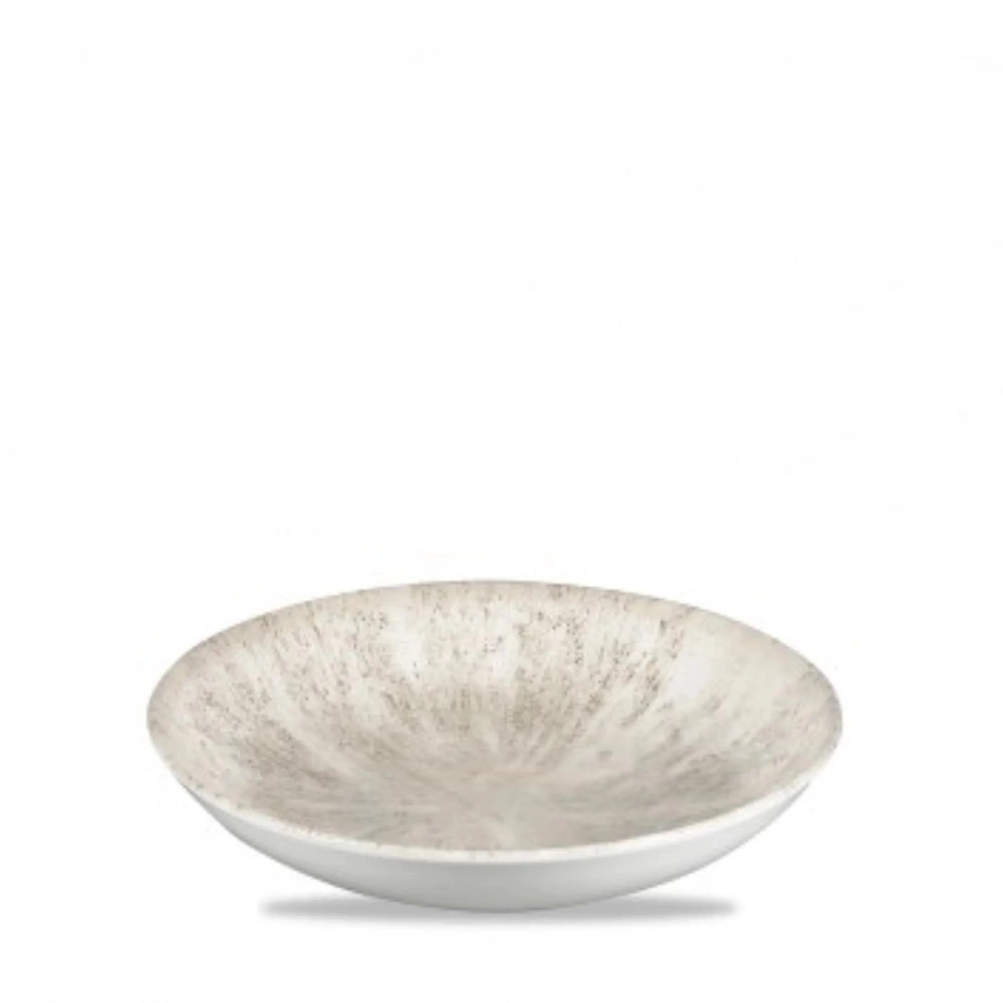 Eleganter, langlebiger Porzellanteller in Agate Grey, ideal für Suppen und Salate, spülmaschinen- und mikrowellengeeignet.