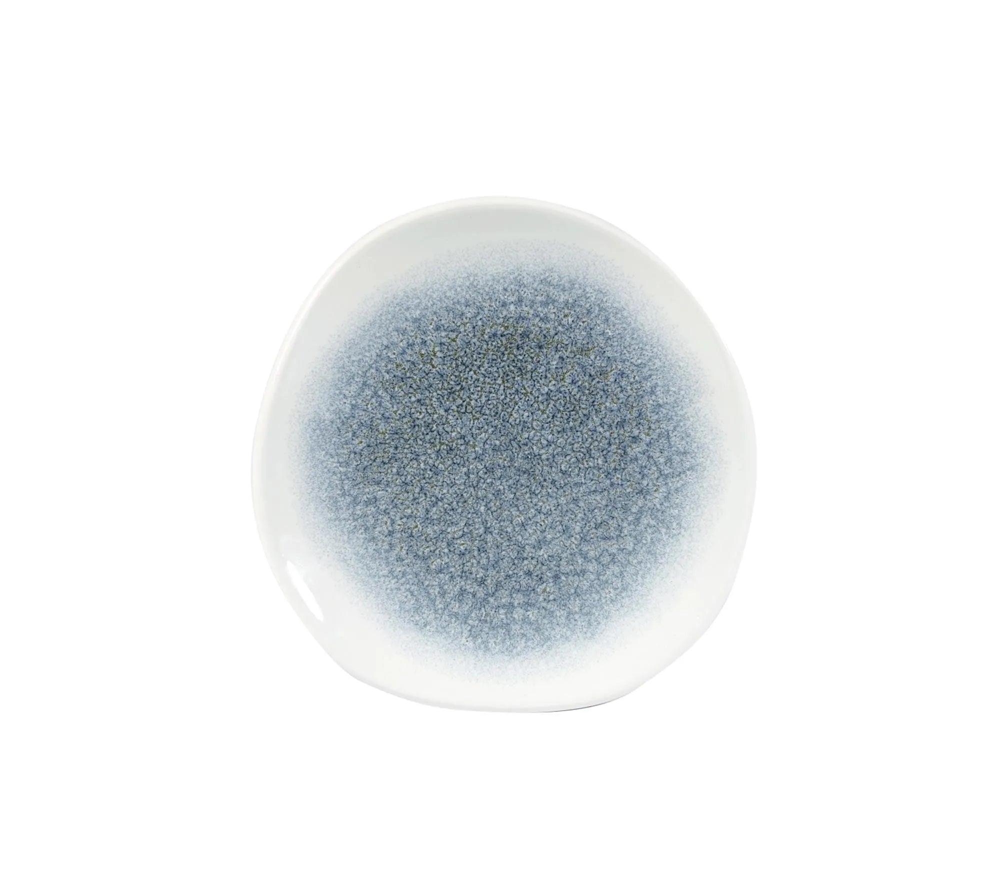 S.P. Raku Topaz Blue Organic Teller flach 18.6cm - KAQTU Design