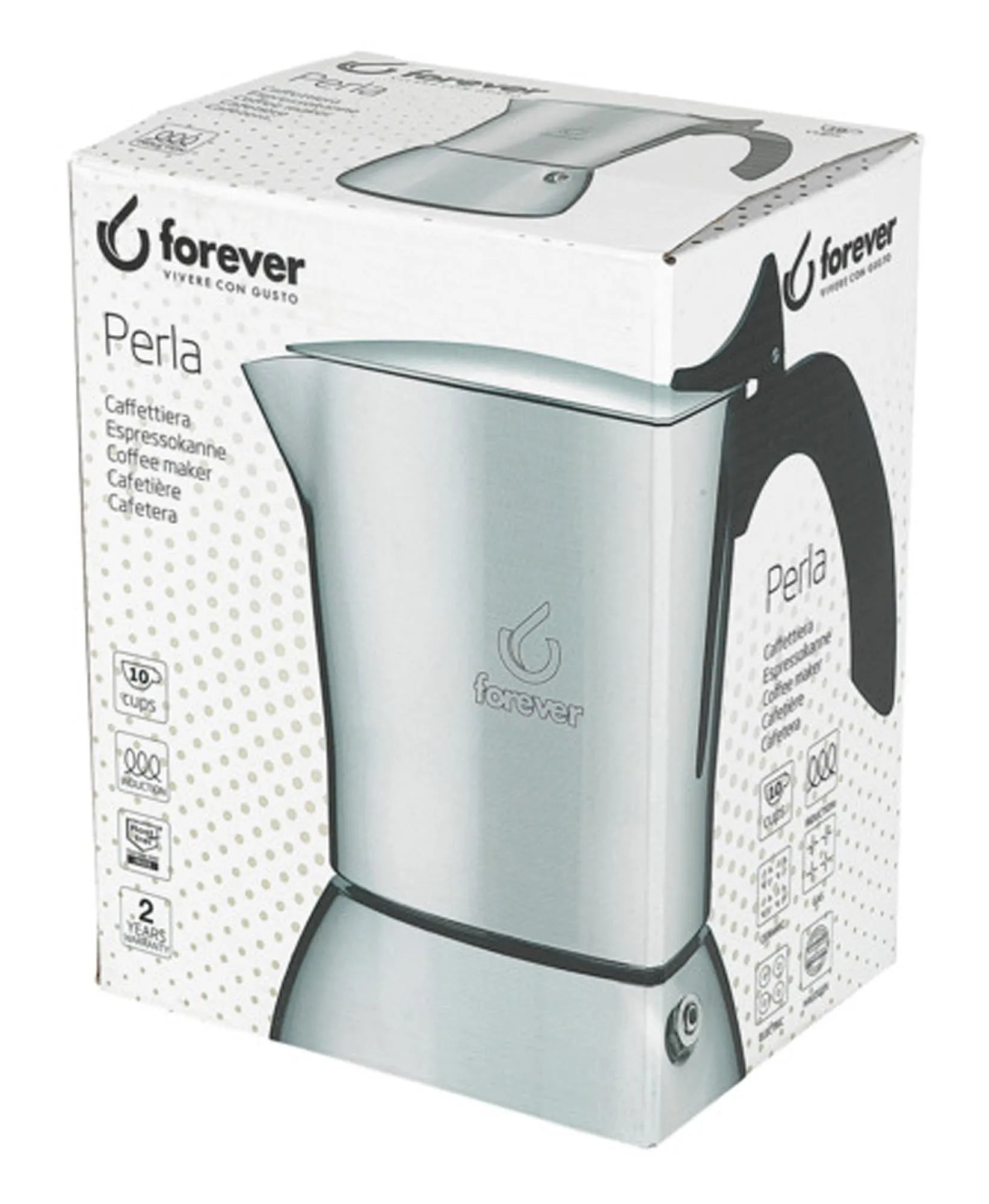 FOREVER Miss Perla: Stilvoller 10-Tassen-Kaffeezubereiter