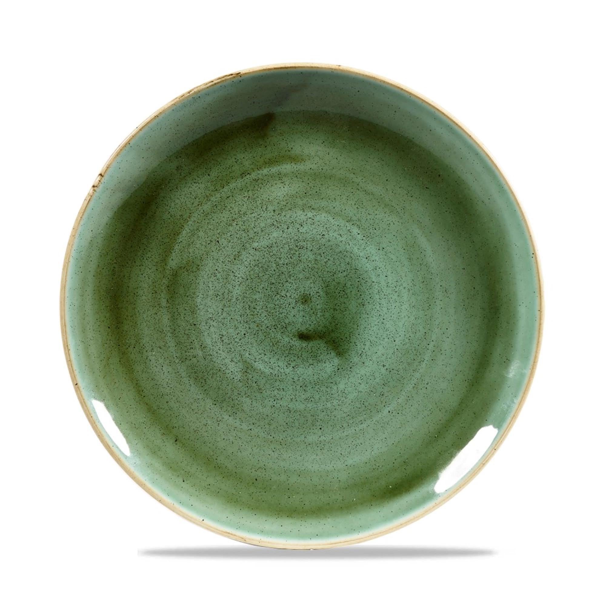 Stonecast Samphire Green Coupe Teller 21.7cm - KAQTU Design