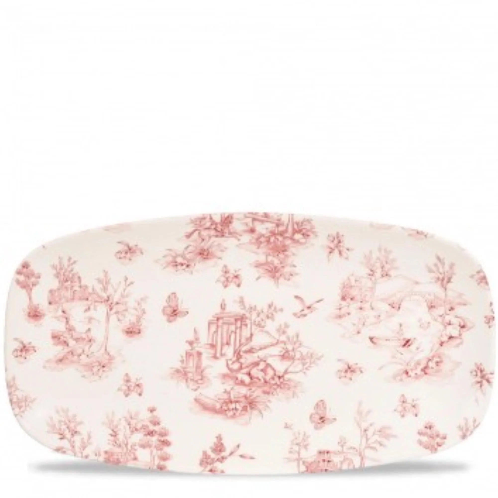 V.P. Toile Cranberry Chefs Oblong Teller 3, 29.8x15.3cm - KAQTU Design