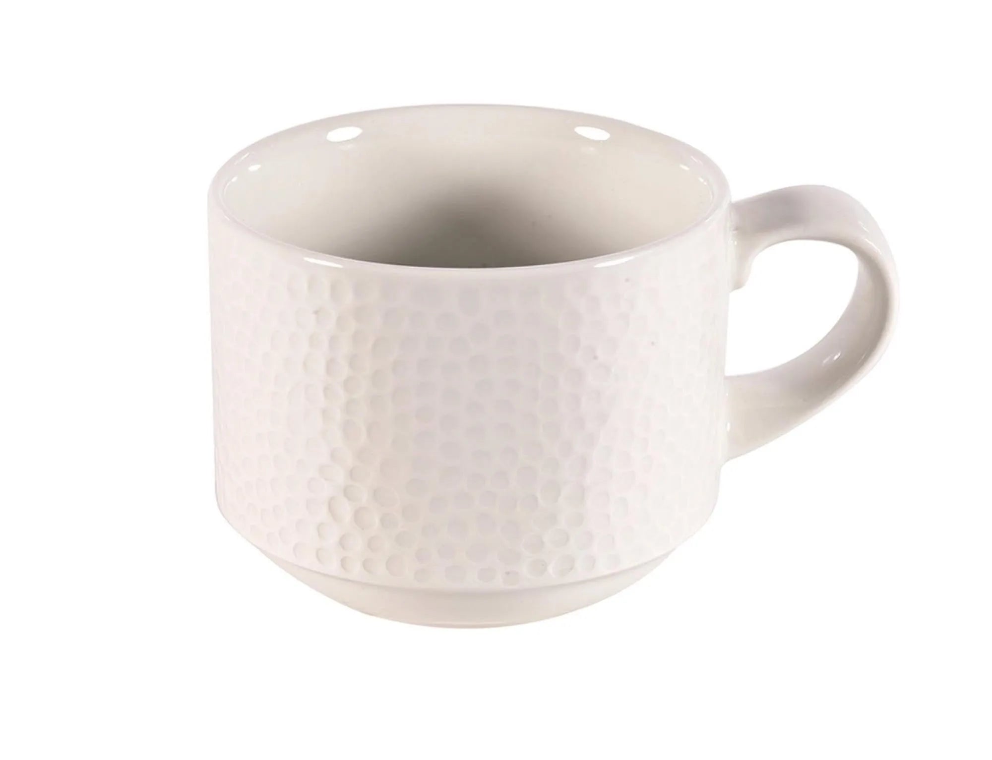 Elegante, stapelbare Isla White Kaffeetasse 22cl von Churchill aus hochwertigem Porzellan, ideal für Kaffeespezialitäten.