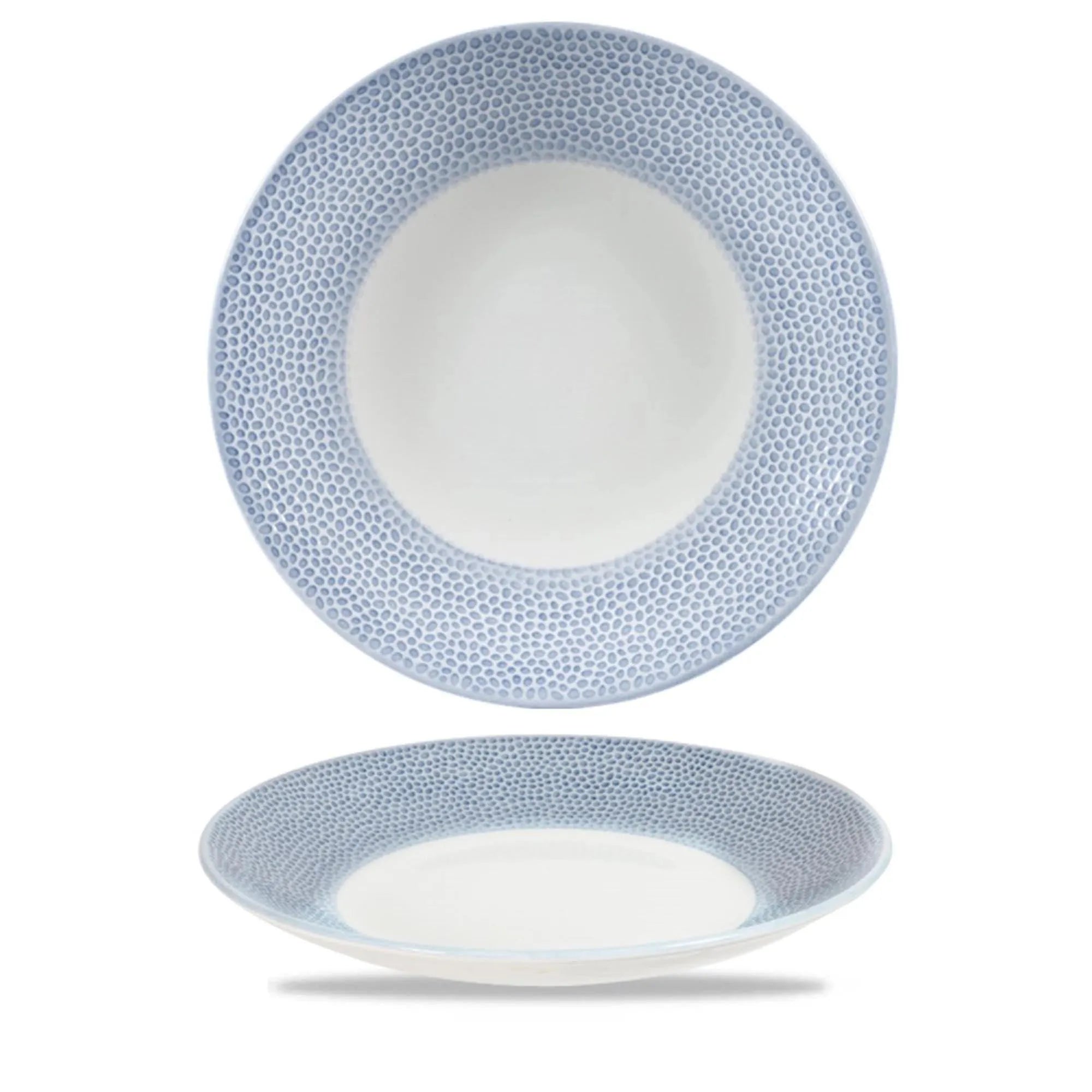 Eleganter, ozeanblauer Coupe-Teller (28,1 cm) aus langlebigem Material, ideal für Suppen und Pasta, kratzfest und spülmaschinengeeignet.