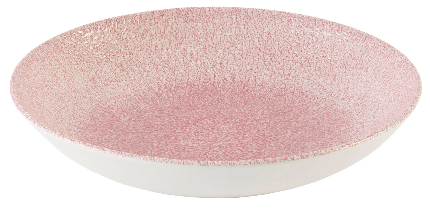 Stilvoller Raku Pink Quartz Coupe Teller von Churchill, 24.8cm tief.