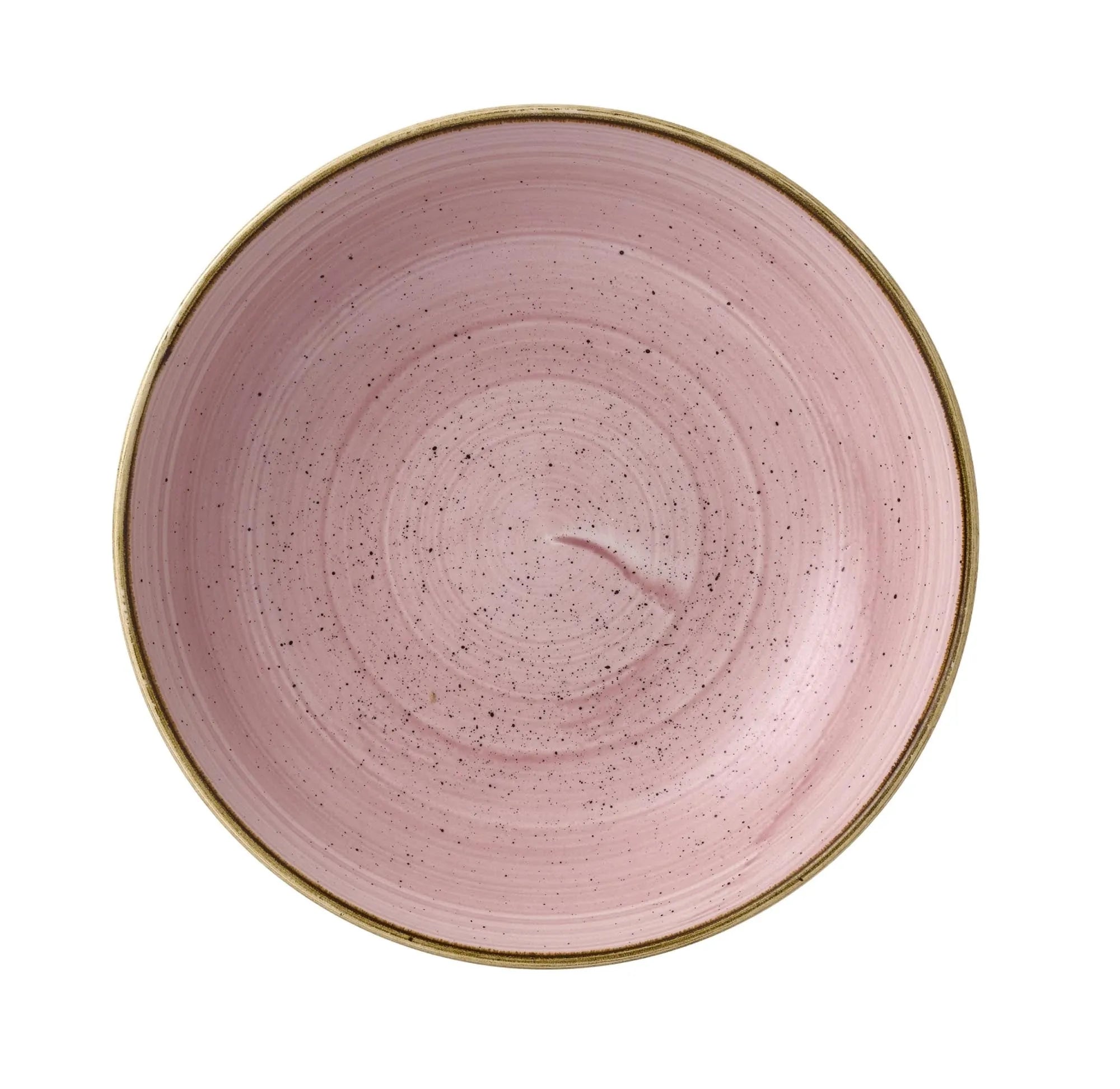 Eleganter Stonecast Petal Pink Coupe Teller (24,8 cm) aus hochwertigem Porzellan, ideal für Suppen, Pasta und Desserts. Robust, spülmaschinenfest.