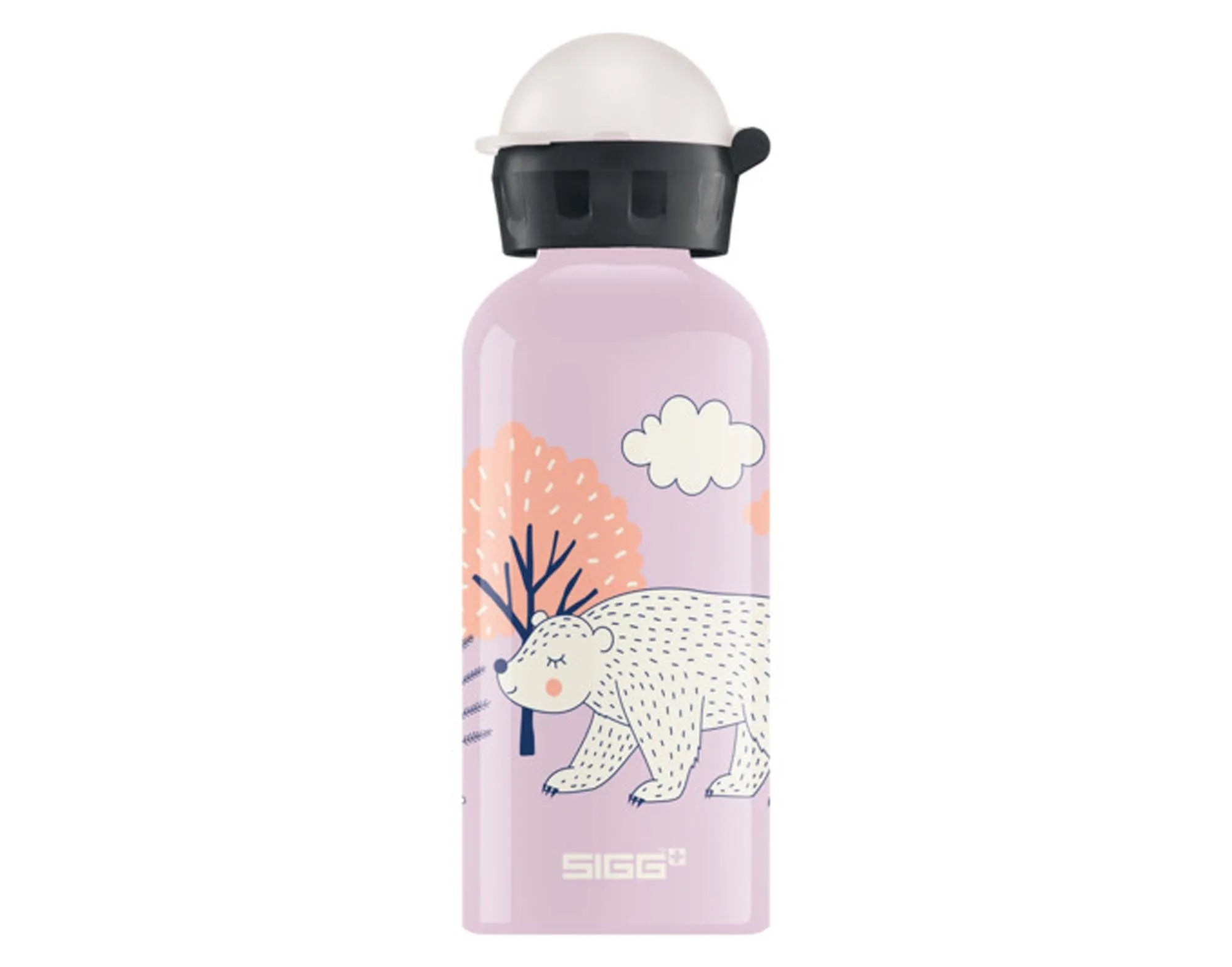 SIGG Kids Bottle Beary 0.4 l: BPA-freie, kratzfeste Aluflasche mit Bärenmotiv, ergonomischem Griff und auslaufsicherem Verschluss.