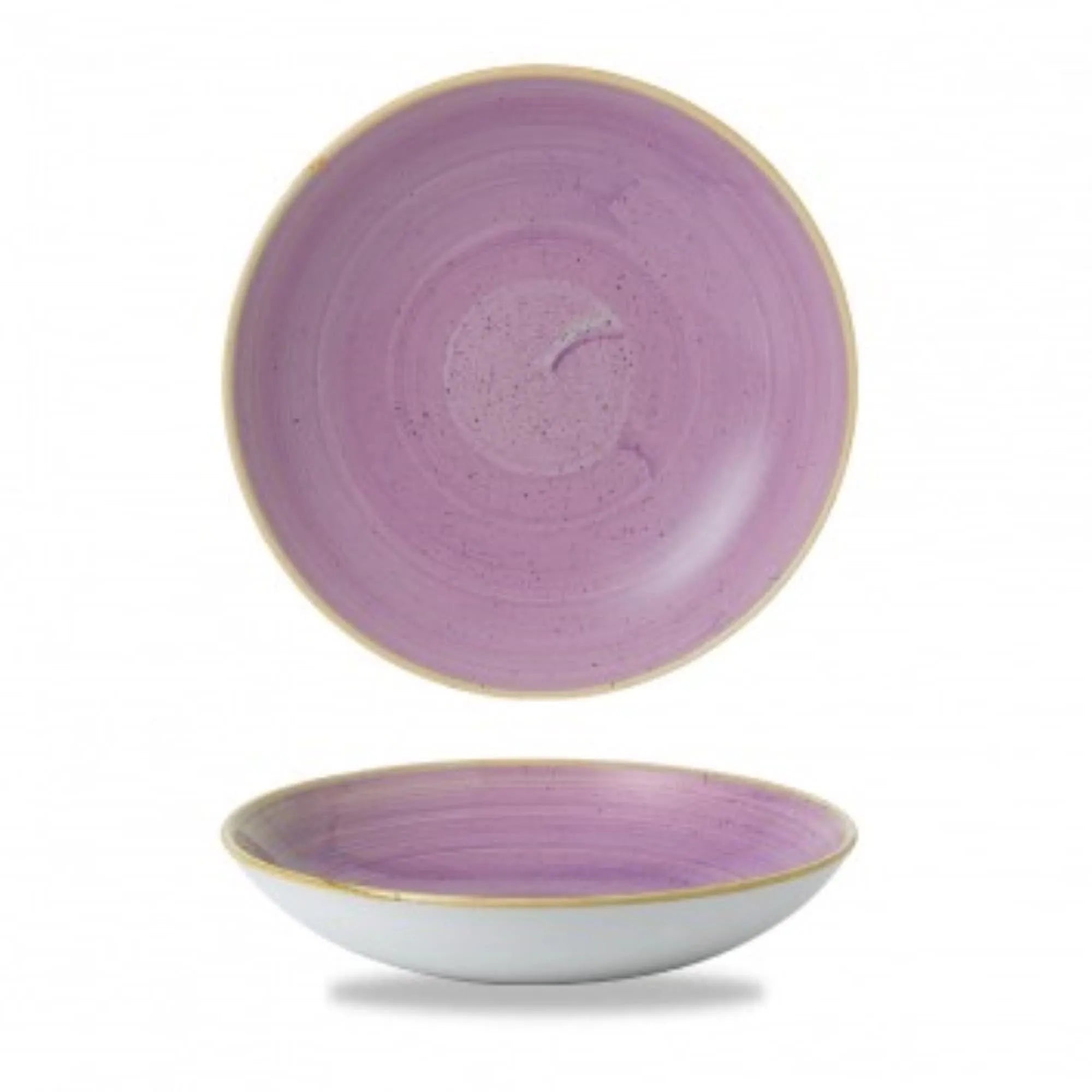 Eleganter, robuster Stonecast Lavender Teller (24.8cm, 113.6cl) von Churchill: Ideal für Suppen, spülmaschinenfest, mikrowellengeeignet.