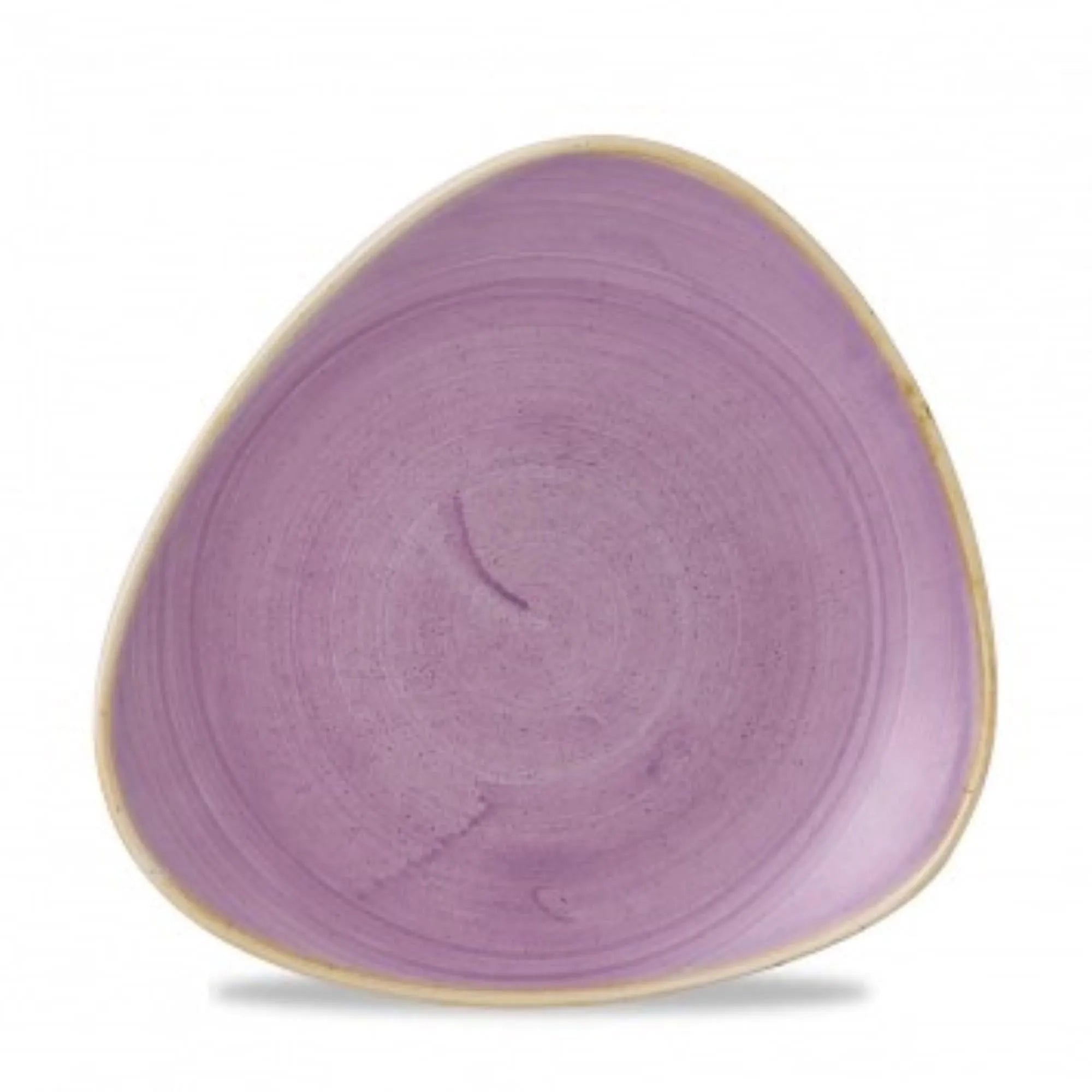 Eleganter Stonecast Lavender Triangel Teller von Churchill, 22,9 cm, ideal für Vorspeisen und Desserts, robust, spülmaschinenfest.