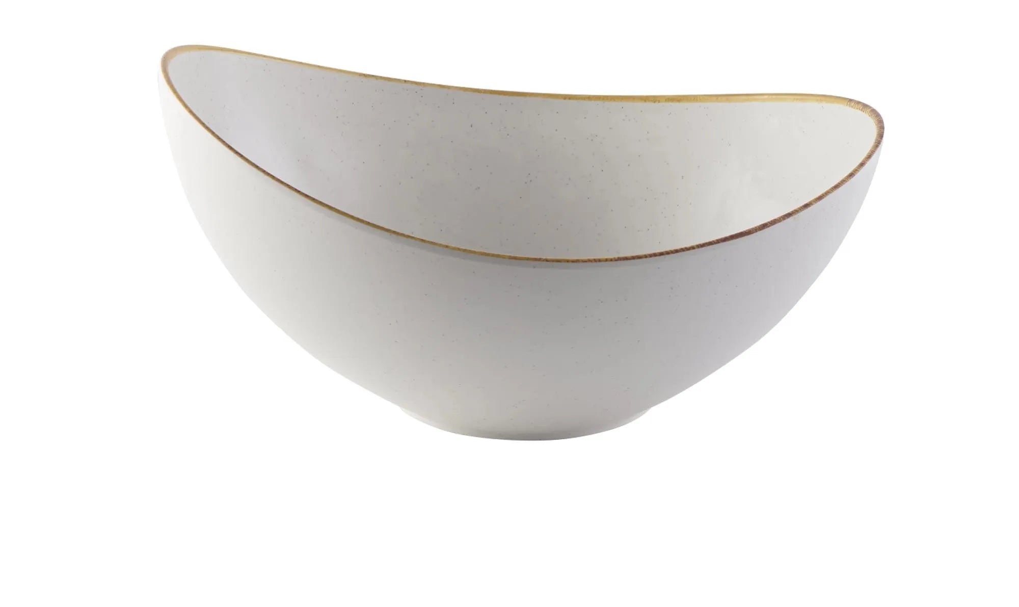 Stonecast Melamine Barley White Buffet Bowl 35.5x25x18cm - KAQTU Design