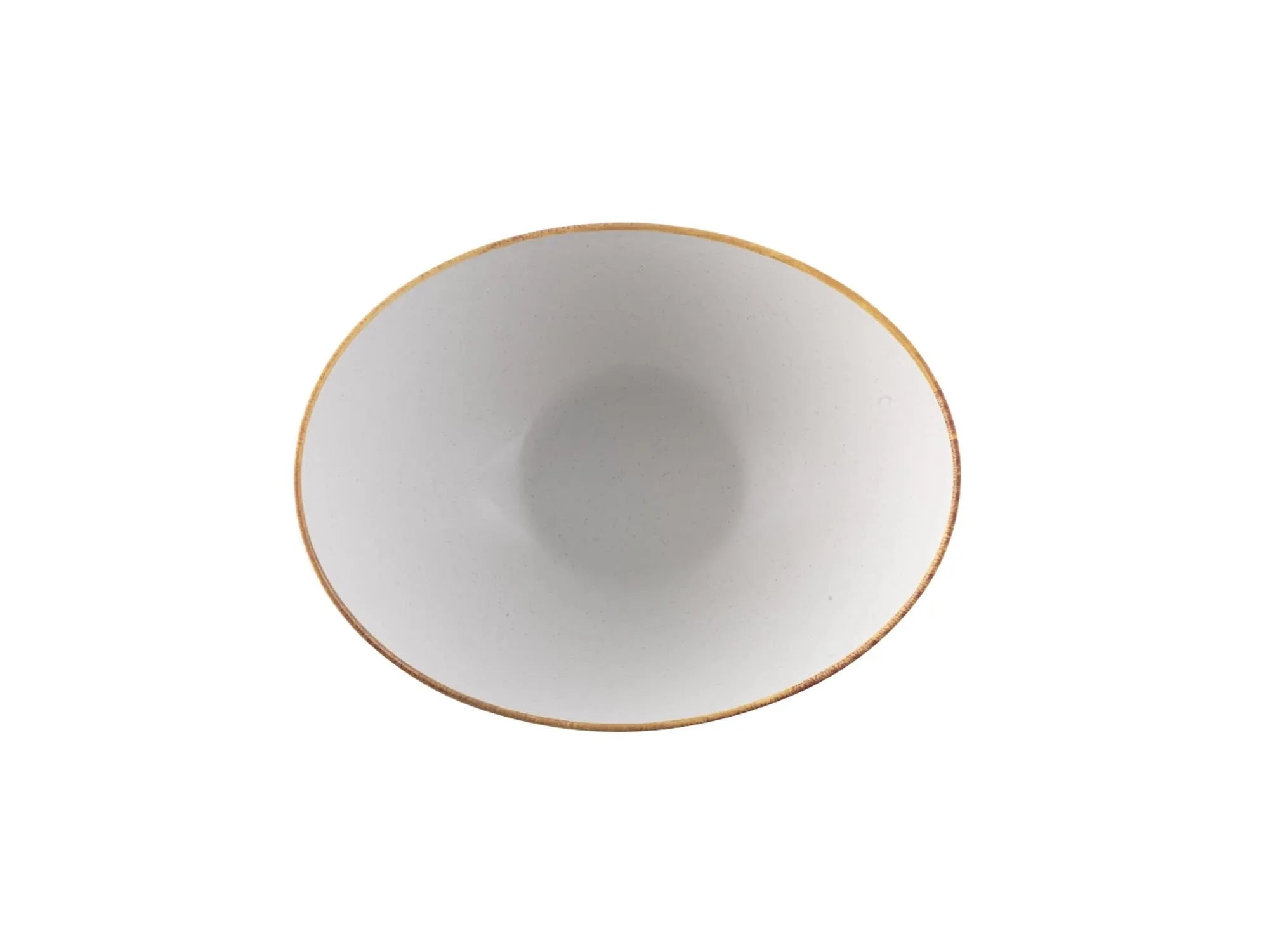 Stonecast Melamine Barley White Buffet Bowl 35.5x25x18cm - KAQTU Design