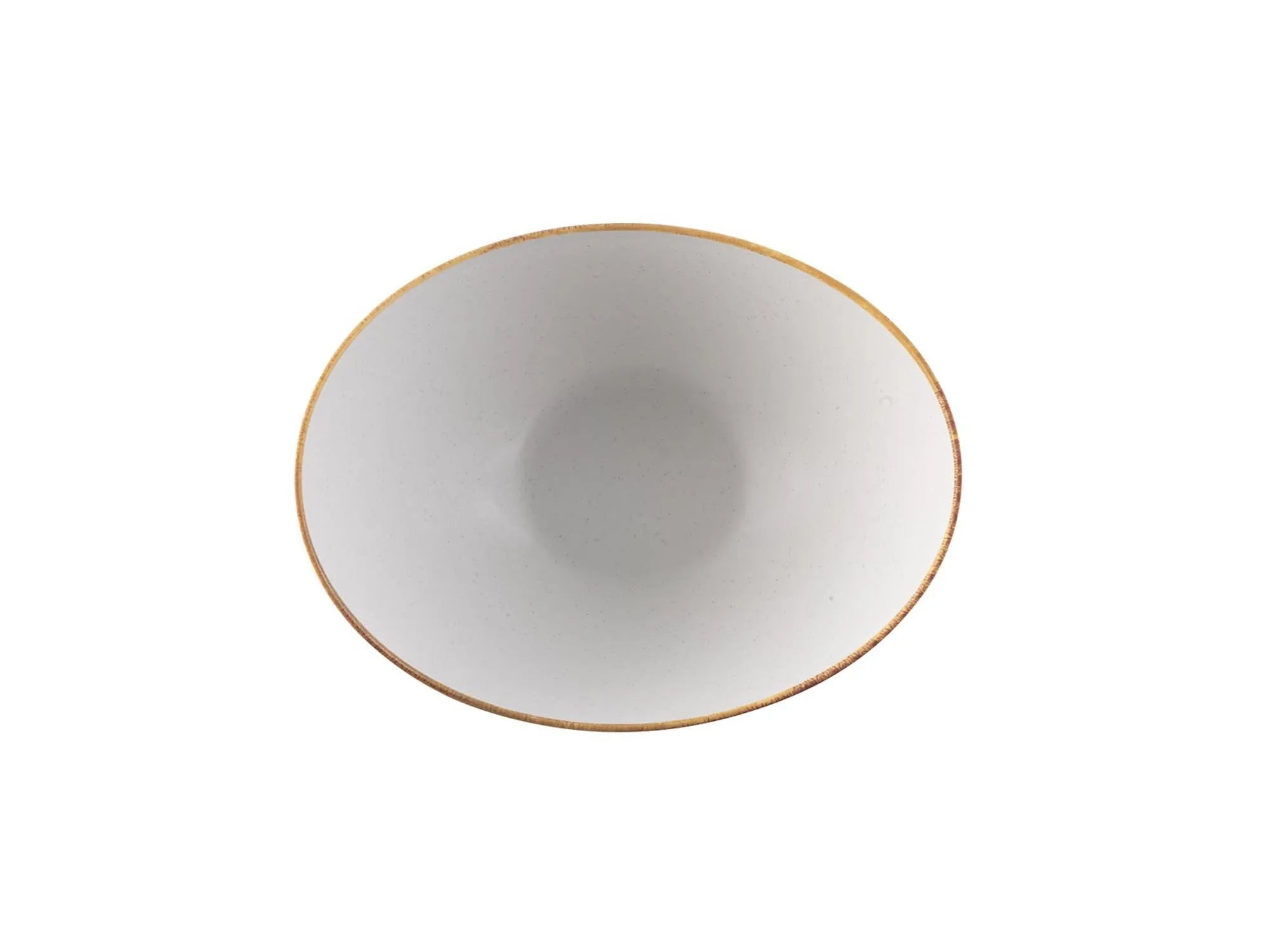 Stonecast Melamine Barley White Buffet Bowl 35.5x25x18cm - KAQTU Design