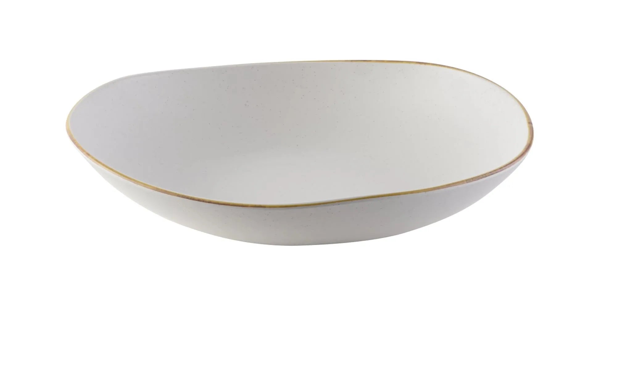 Stonecast Melamine Barley White Trace Bowl 38cm - KAQTU Design