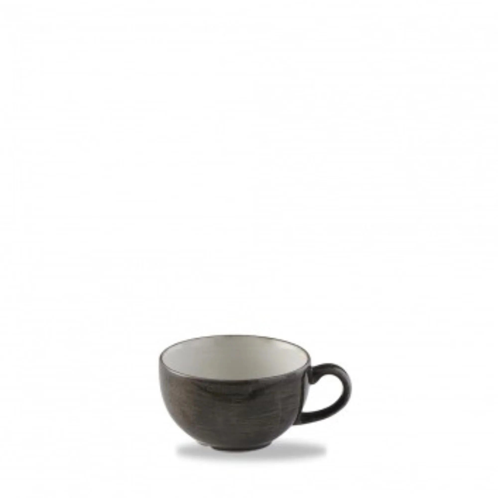 Elegante Stonecast Patina Iron Black Tasse von Churchill, 22,7cl, 9,5cm, aus hochwertigem Porzellan, stilvoll und langlebig.