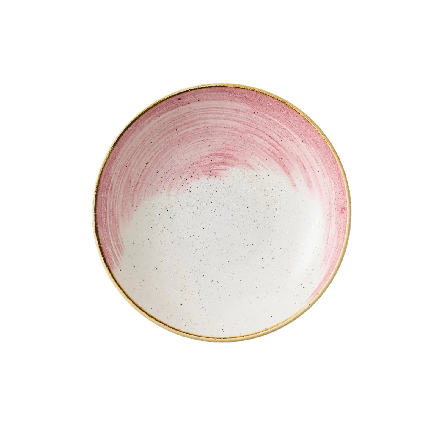 Eleganter, pinkfarbener Porzellanteller (24,8 cm) von Churchill, ideal für stilvolle Tischdekorationen in Gastronomie und Zuhause.