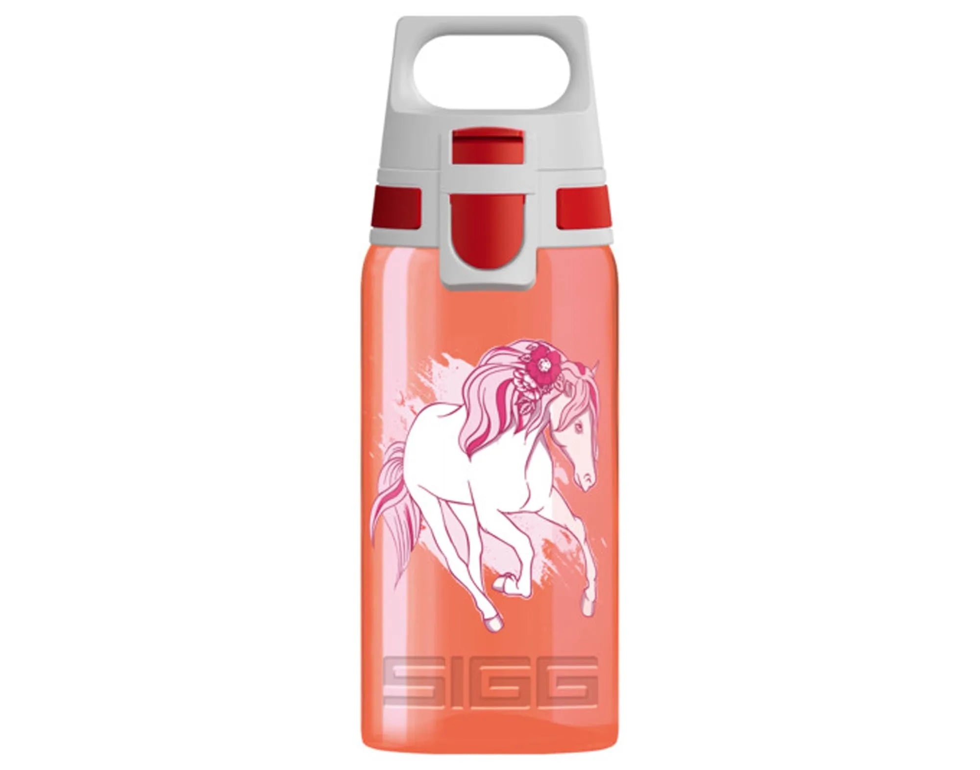 SIGG Trinkflasche 0.5L: BPA-frei, auslaufsicher, Pferdemotive, ideal für Sport & Schule, leicht & robust, mit Karabiner.