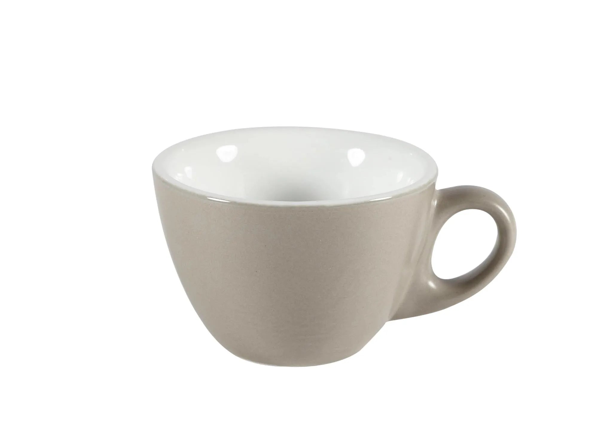 Elegante Espresso Tasse aus Porzellan in Smoke Grey, hitzebeständig, langlebig, spülmaschinenfest, ideal für Kaffeeliebhaber.