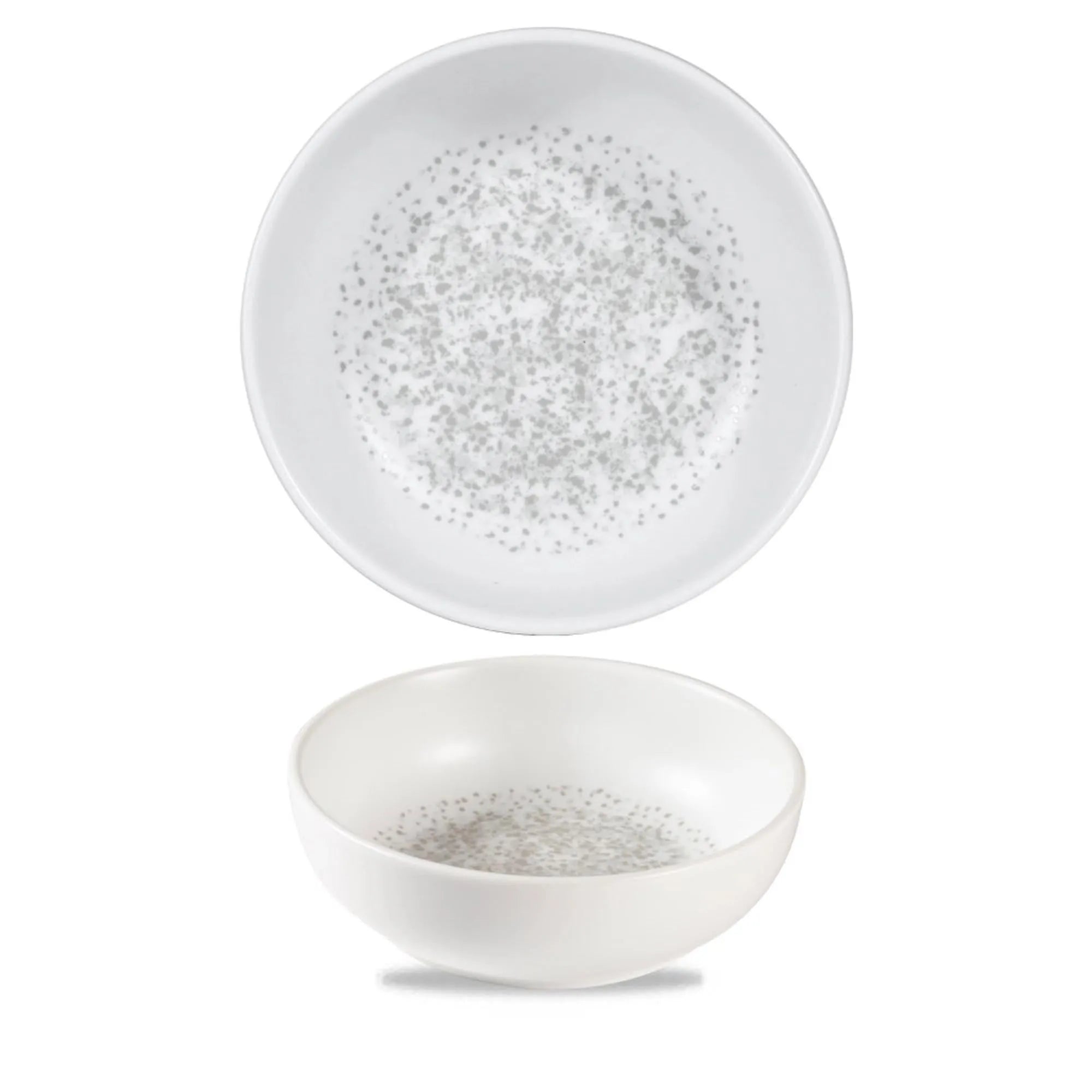 Die Menu Shades Caldera Chalk White Schale (16cm, 48.3cl) aus robustem Porzellan ist spülmaschinen- und mikrowellengeeignet, ideal für Salate und Desserts.