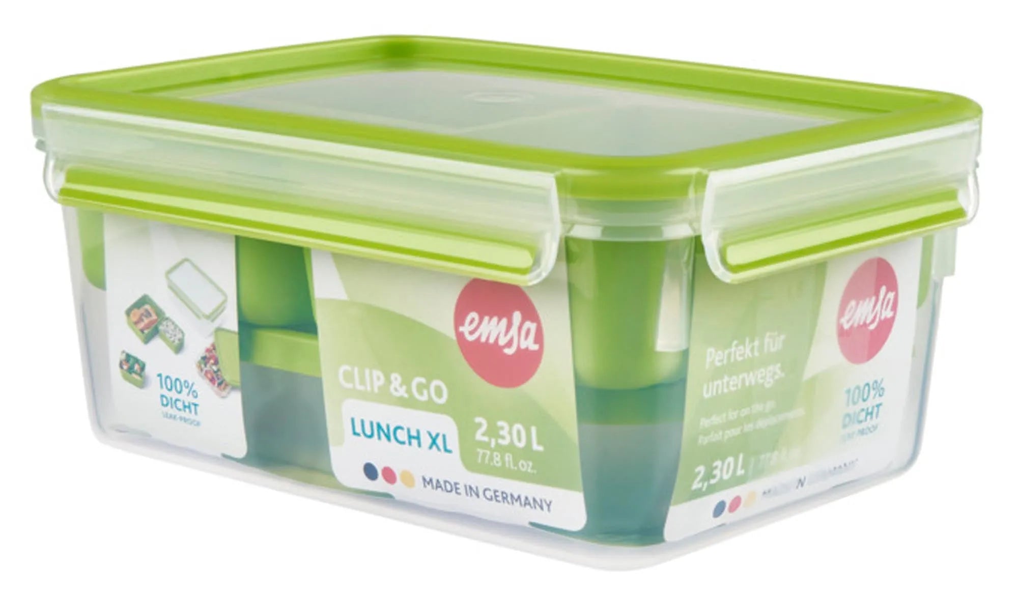 Große EMSA Lunchbox 2.3 l: Frische Mahlzeiten überall genießen.