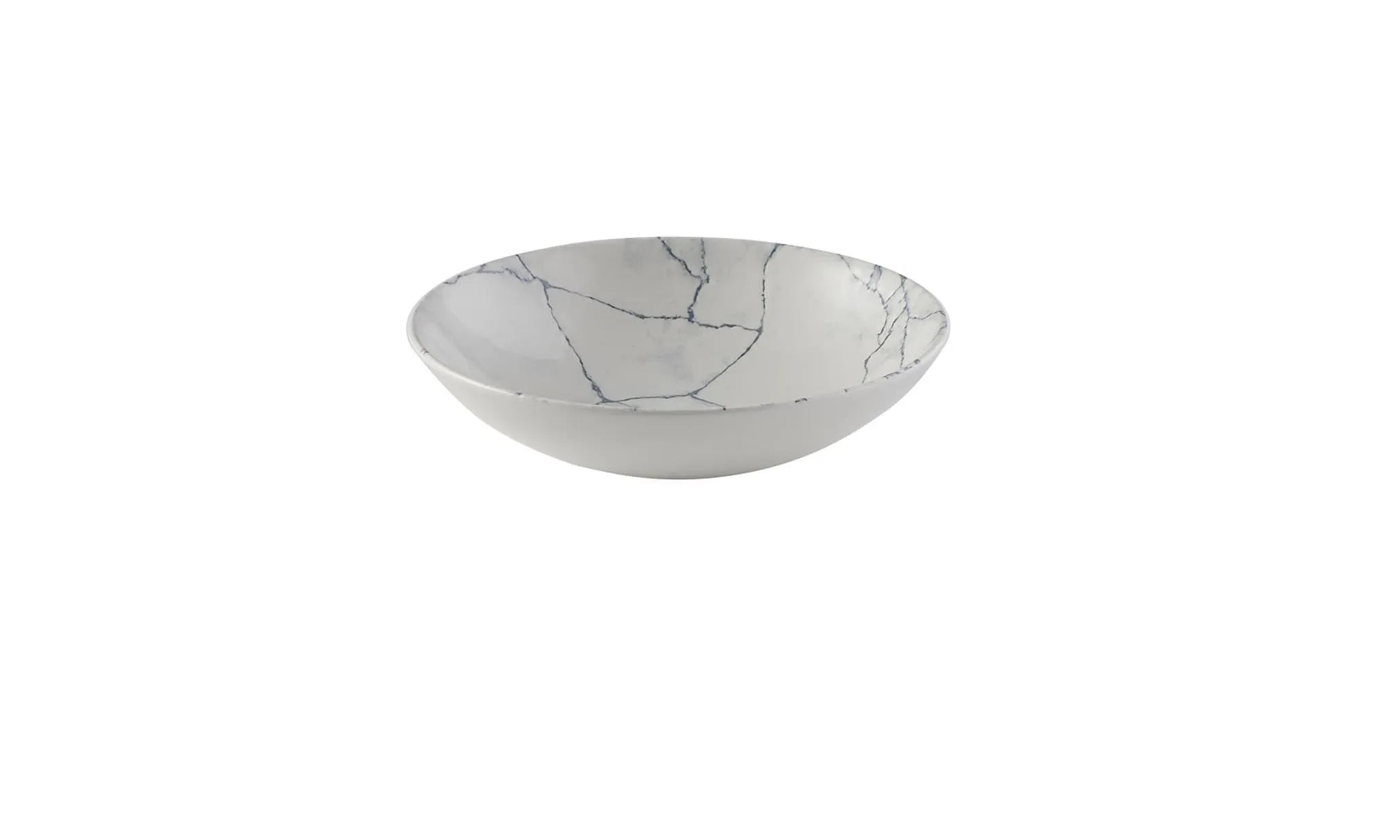 Eleganter Kintsugi Coupe Teller in Perlgrau, 18.2cm, von Churchill.