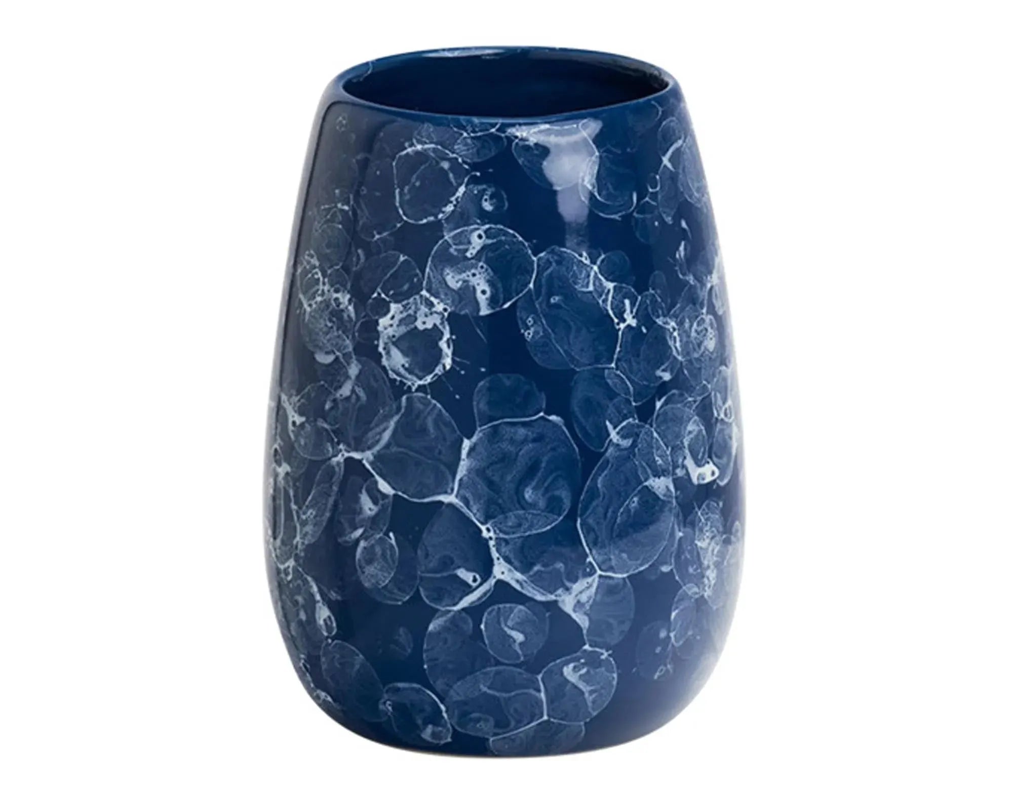 Zahnputzbecher Blue Marble Keramik  8.5x11.5 cm in  präsentiert im Onlineshop von KAQTU Design AG. Badzubehör ist von ZELLER PRESENT