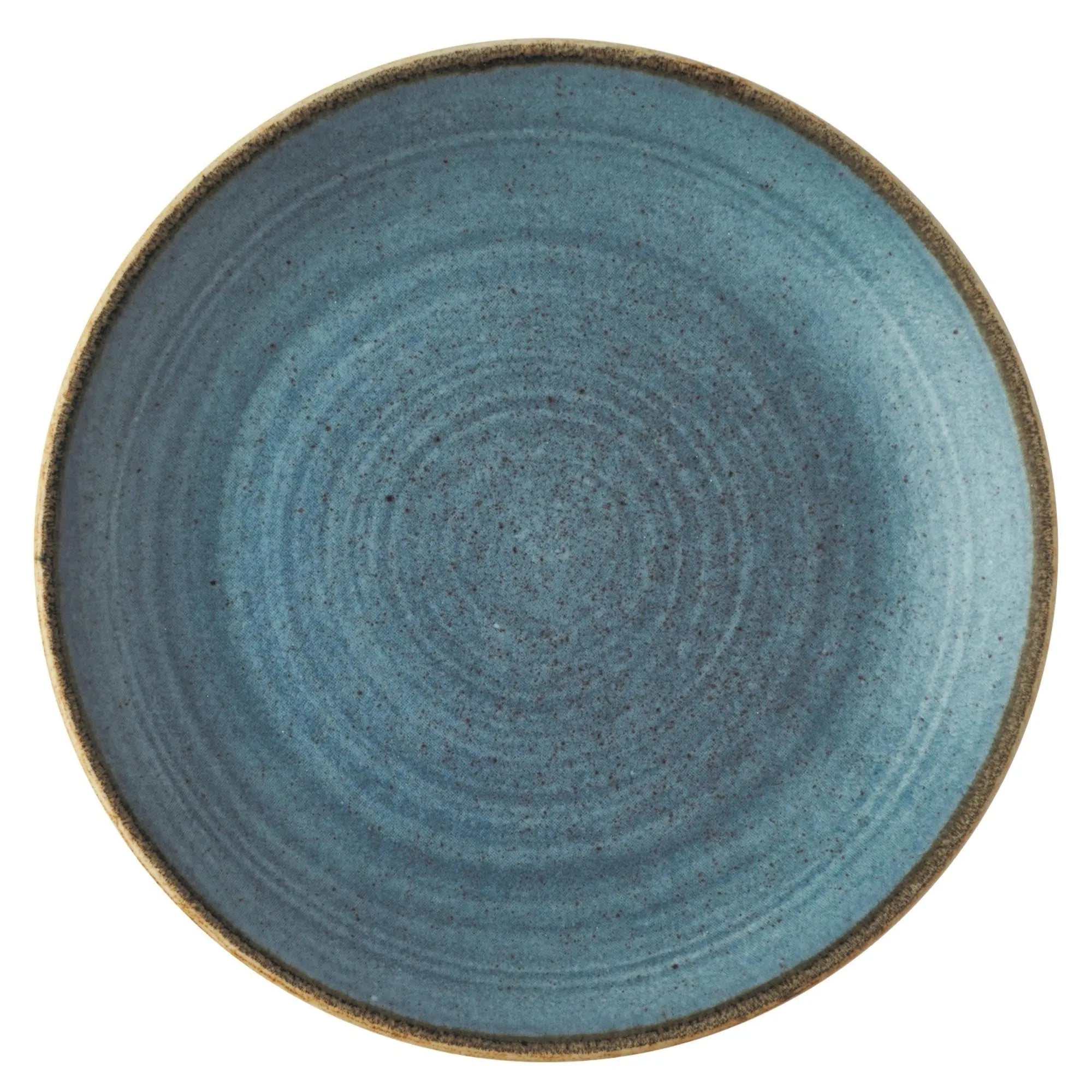 Stonecast Raw Blue Coupe Teller flach 16.5cm - KAQTU Design