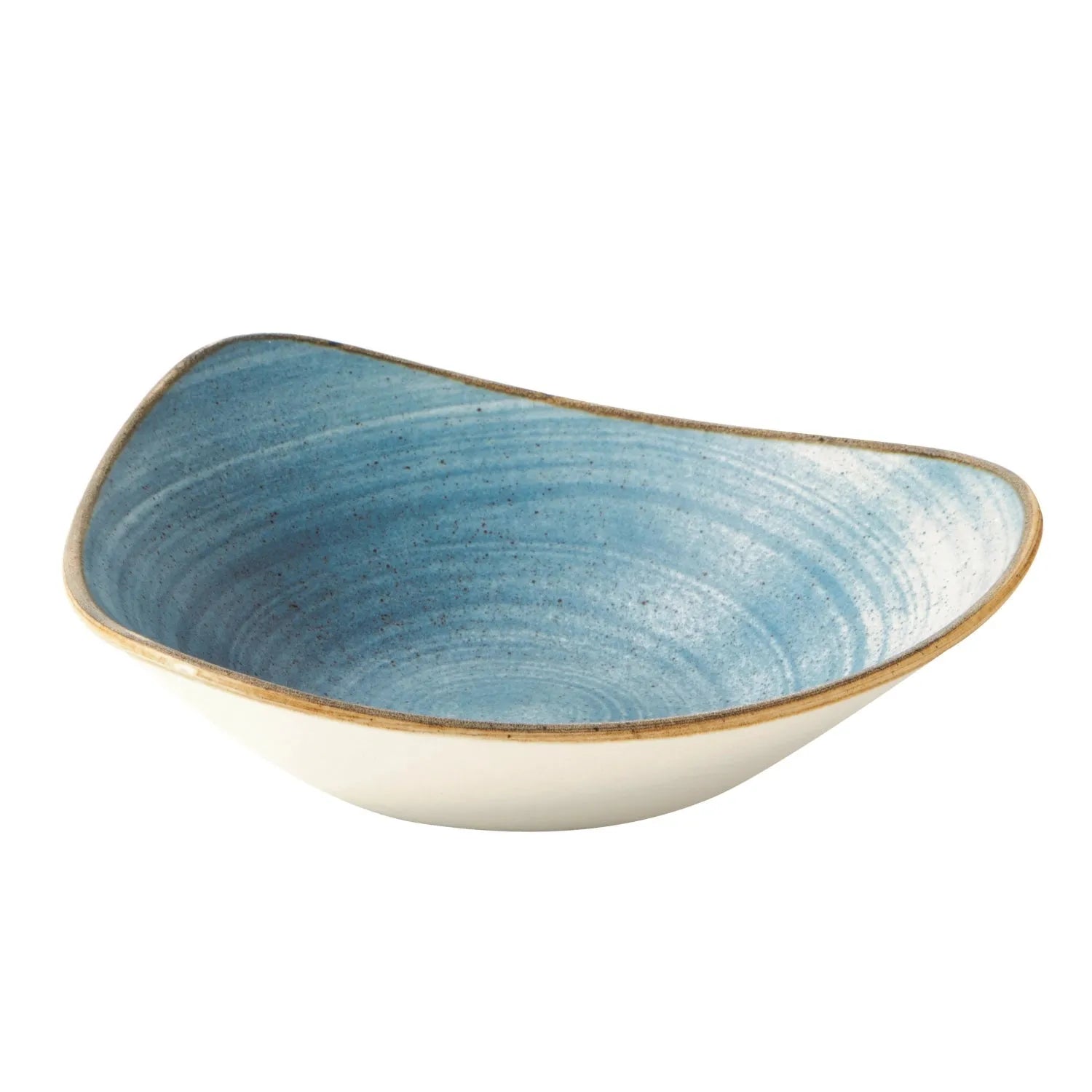 Stonecast Raw Blue Triangel Teller tief 18.5cm, 37cl