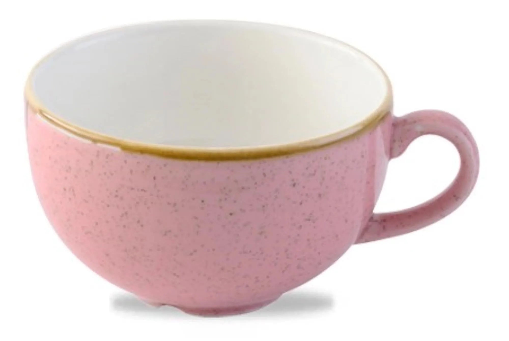 Elegante Petal Pink Cappuccino Tasse (22,7cl) von Churchill: Hochwertiges Porzellan, spülmaschinenfest, ideal für stilvollen Kaffeegenuss.