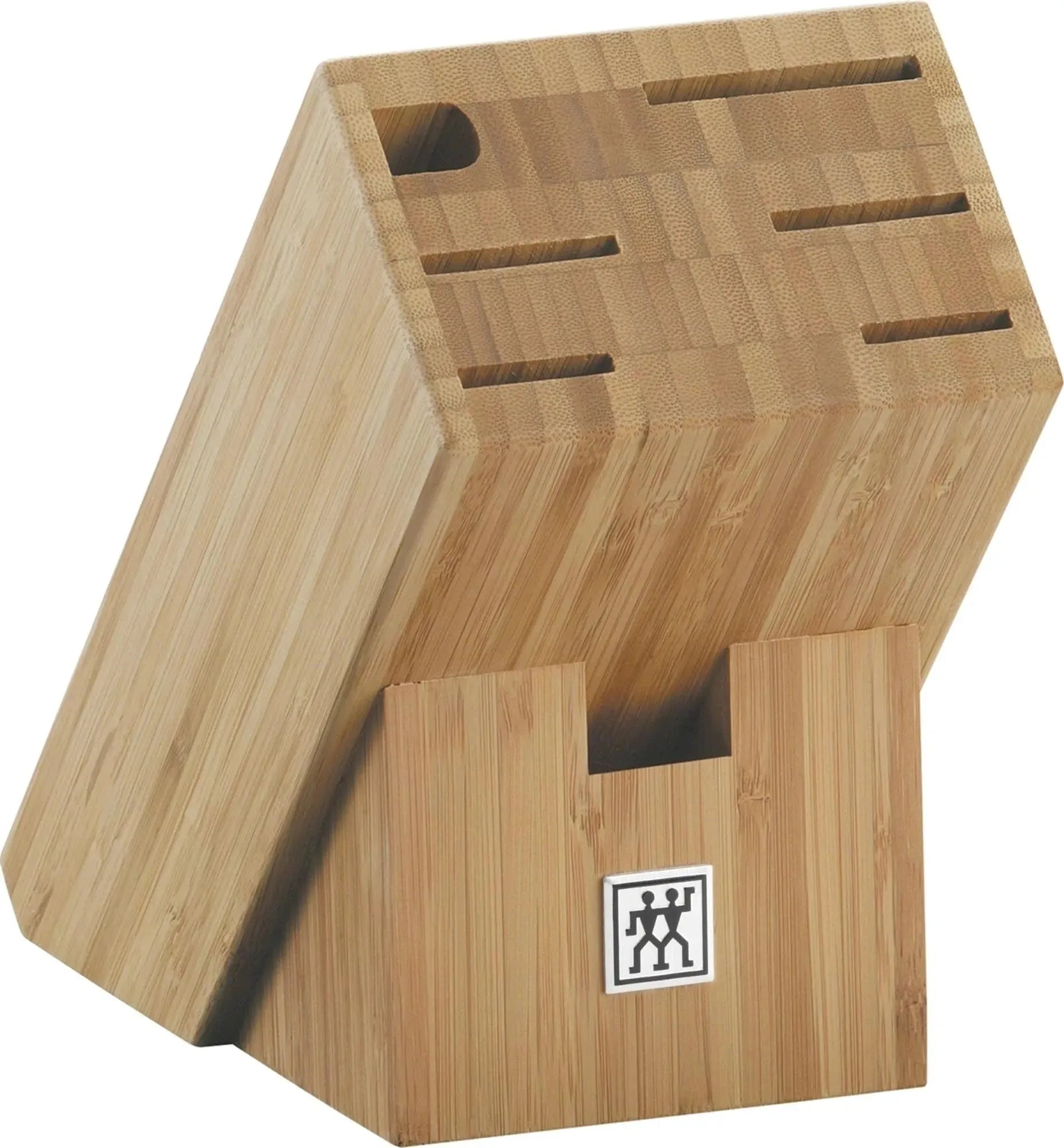 Messerblock, Bambus mit Scherenfach, 24x11,5x19,5 cm - KAQTU Design