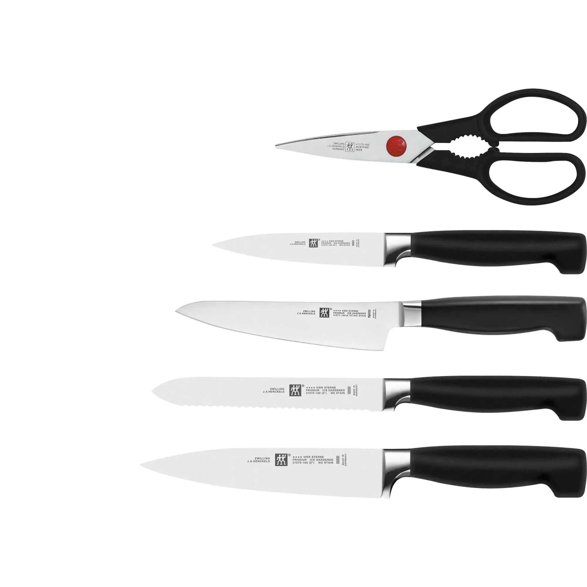 Eleganter Zwilling Lady Block: 6-teiliges Messerset in Schwarz.