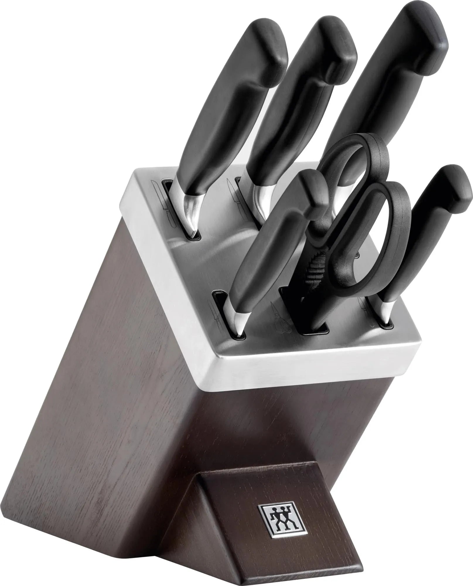 Zwilling Messerblock: 7-tlg., selbstschärfend, rostfreier Stahl, ergonomisch, stilvoll, für Hobby- und Profiköche.