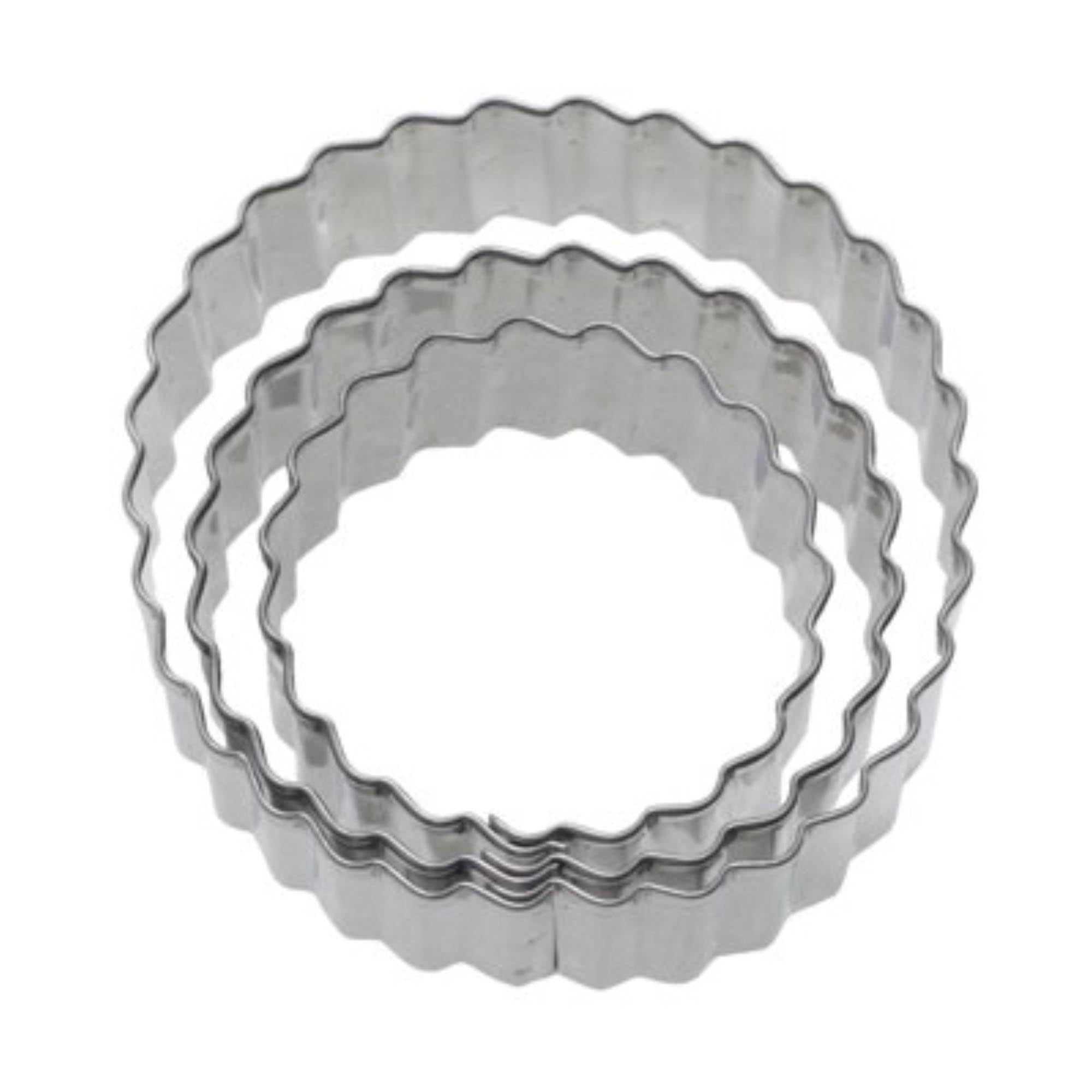 3 Stk. Terrassen-Ausstechformen Ring gewellt, D4,5,6cm - KAQTU Design