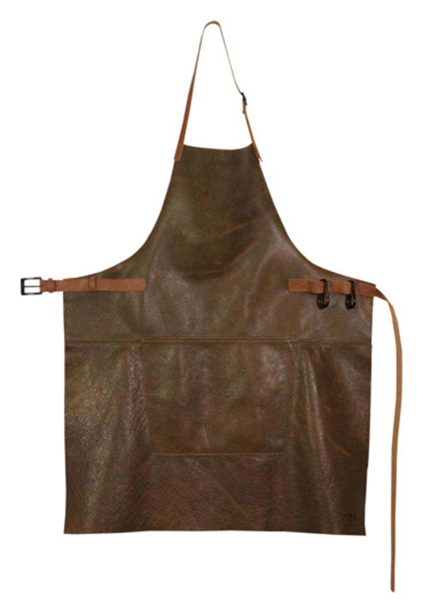 Schürze BBQ Leder in Braun 2 präsentiert im Onlineshop von KAQTU Design AG. Küchenhelfer ist von DUTCHDELUXES