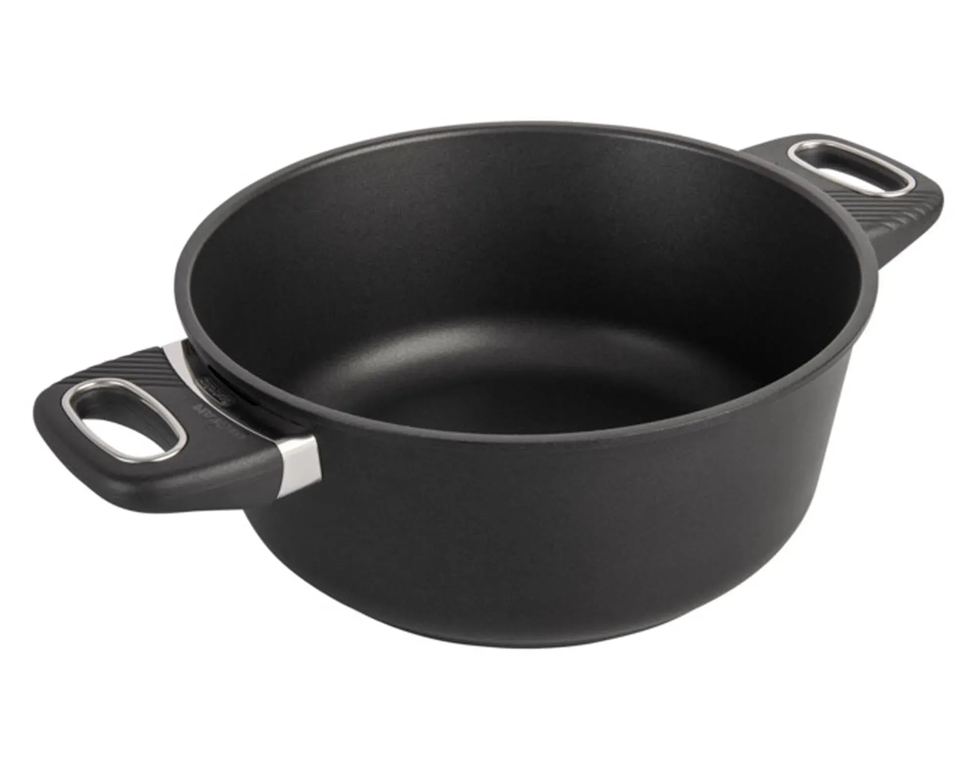 Robuster Bratentopf ø 24 cm von GASTROLUX: Aluminiumguss, kratzfest, ideal für große Portionen, alle Herdarten, inkl. Induktion.