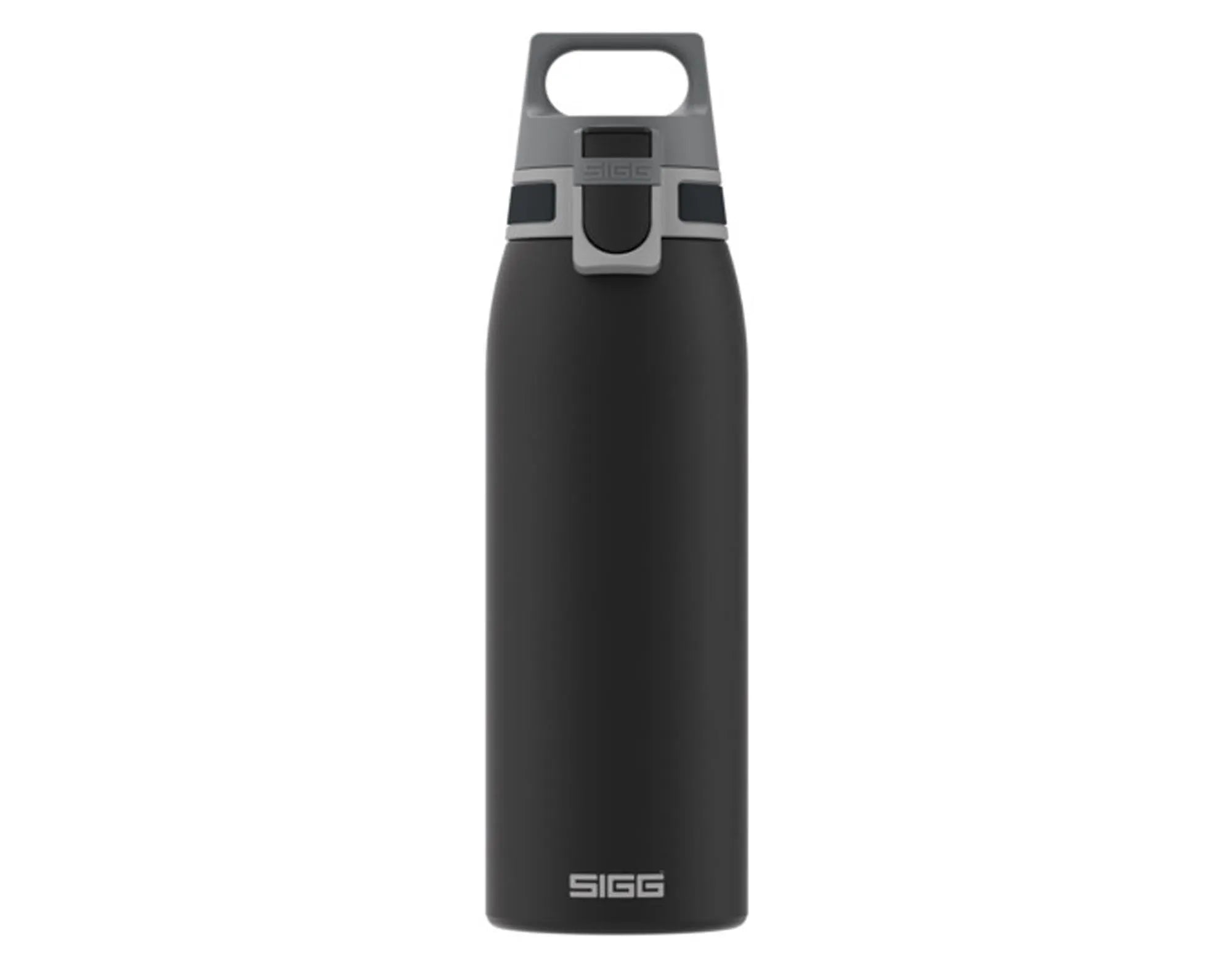 Die SIGG Bottle Shield One black 1 l: Robuste, auslaufsichere Aluminium-Trinkflasche, BPA-frei, ideal für Sport und Reisen.