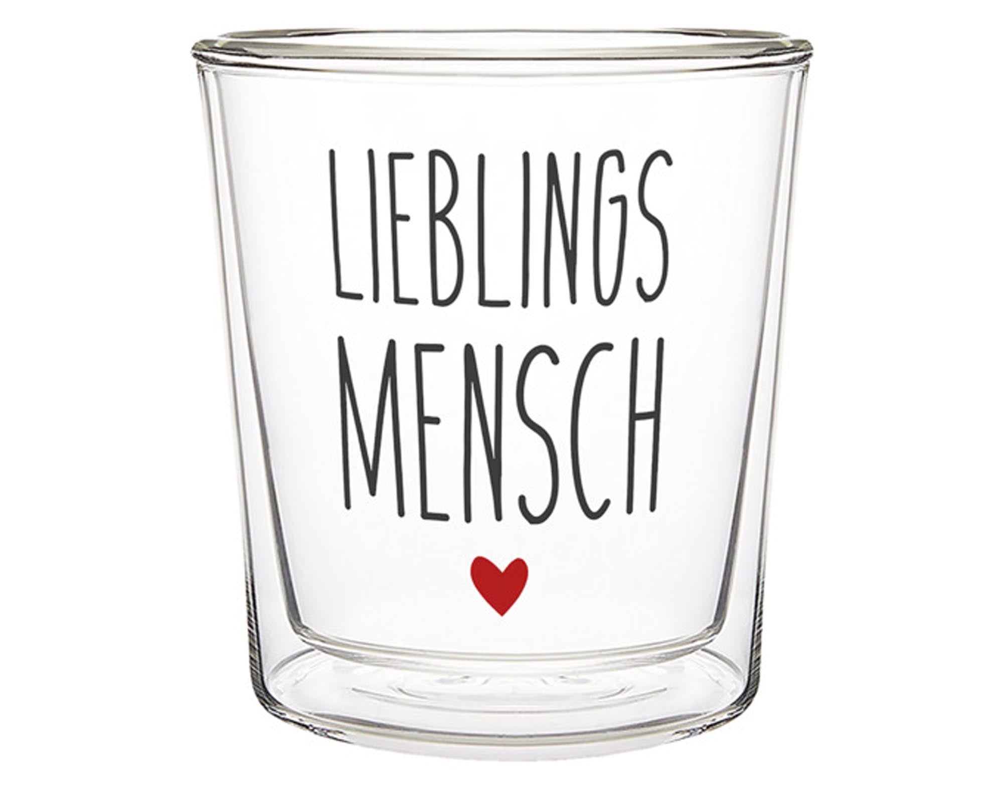 Trinkglas Trend Lieblingsmensch doppelwandig in  präsentiert im Onlineshop von KAQTU Design AG. Glas ist von PPD