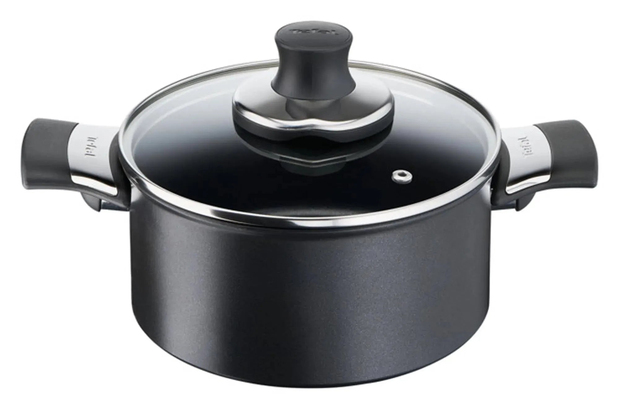 TEFAL Excellenc Kochtopf 24 cm: Edelstahl, Antihaft, Glasdeckel, für alle Herdarten, ideal für Familiengerichte.