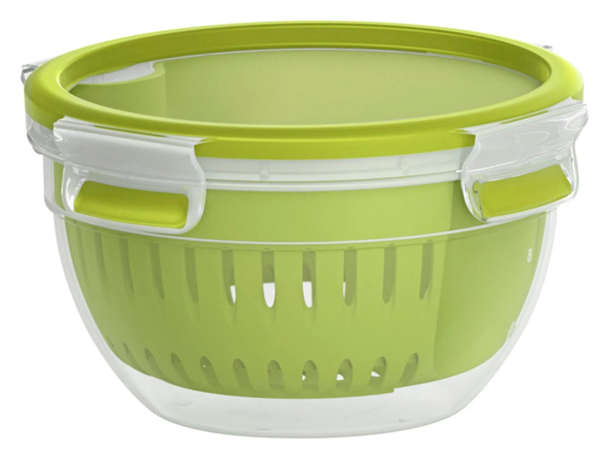 Die EMSA Clip & Go Fruit Bowl 1.1 l: BPA-frei, luftdicht, transparent, spülmaschinenfest – ideal für frische Snacks unterwegs.