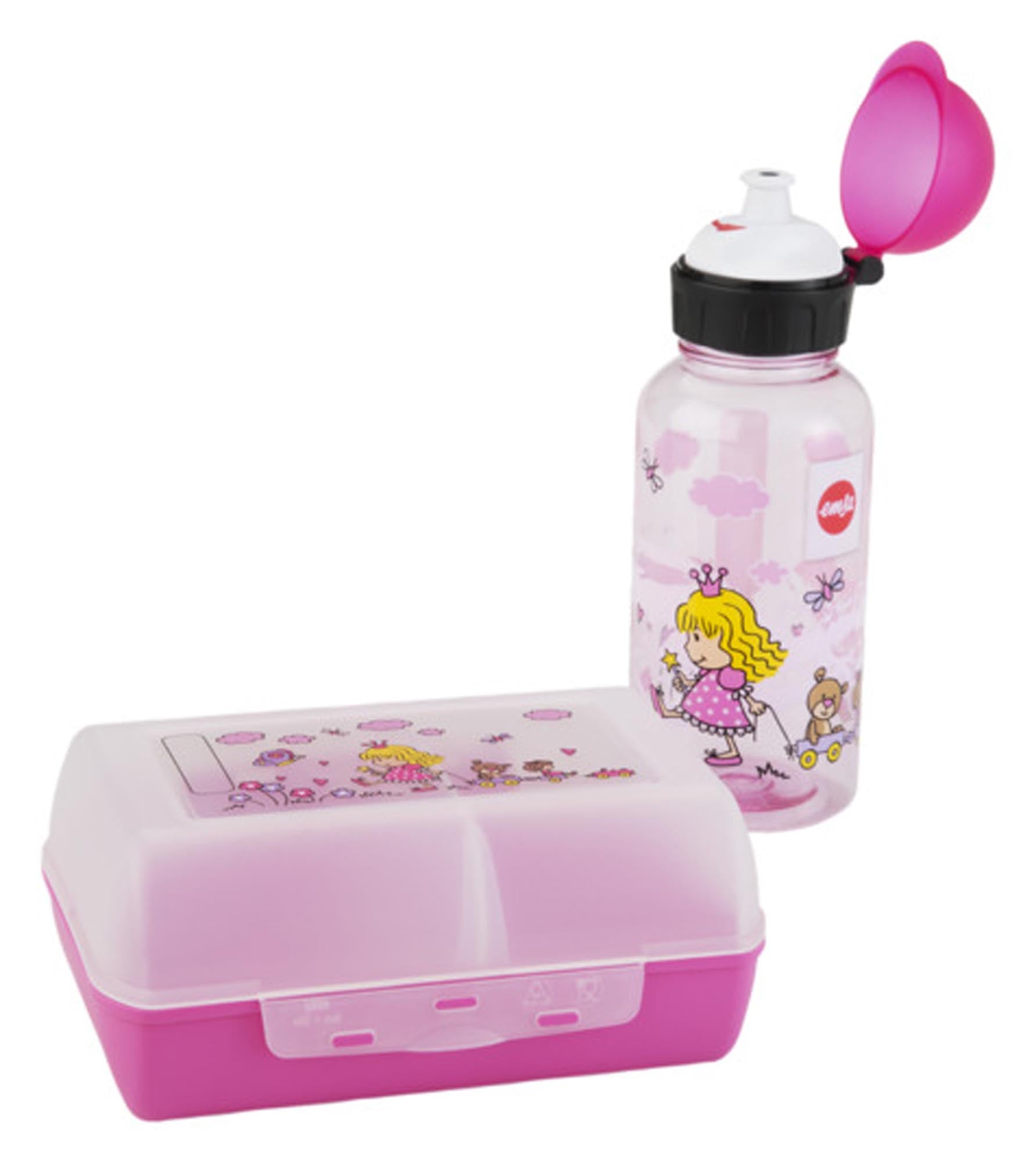 Trinkflasche und Dose Kids Set Prinzessin in  präsentiert im Onlineshop von KAQTU Design AG. Flasche ist von EMSA