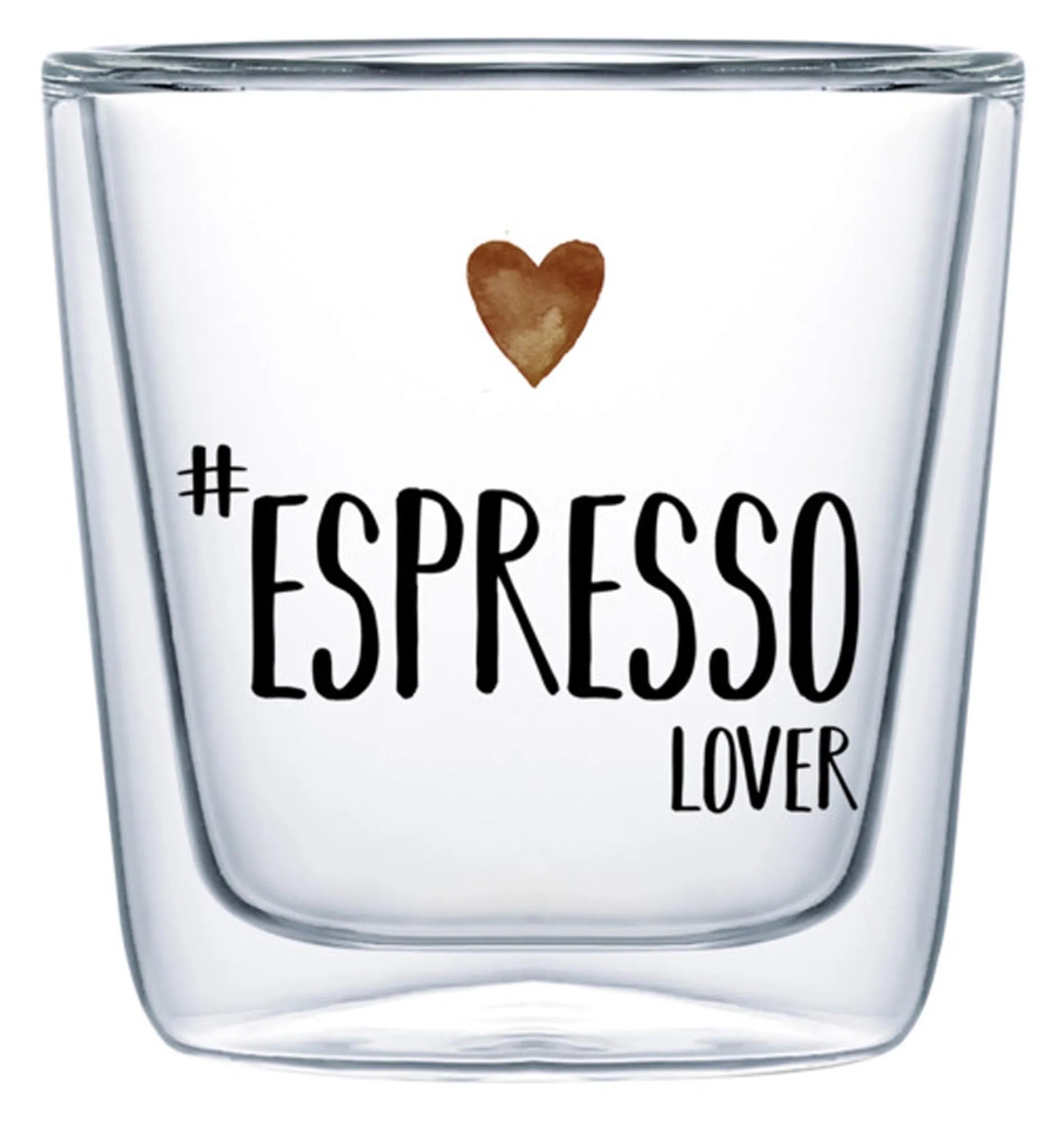 Doppelwandiges Glas "Trend Espresso Lover" von PPD: Isoliert, elegant, aus Borosilikatglas, ideal für Espresso-Liebhaber.