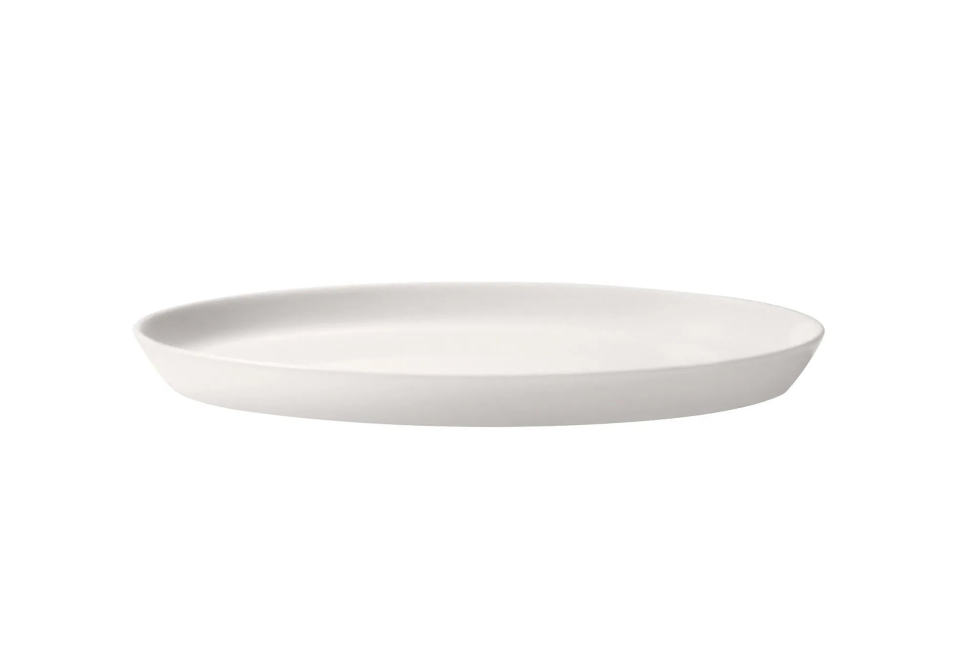 Moma Fine China Platte oval stapelbar 27.5x17cm H2.5cm - KAQTU Design