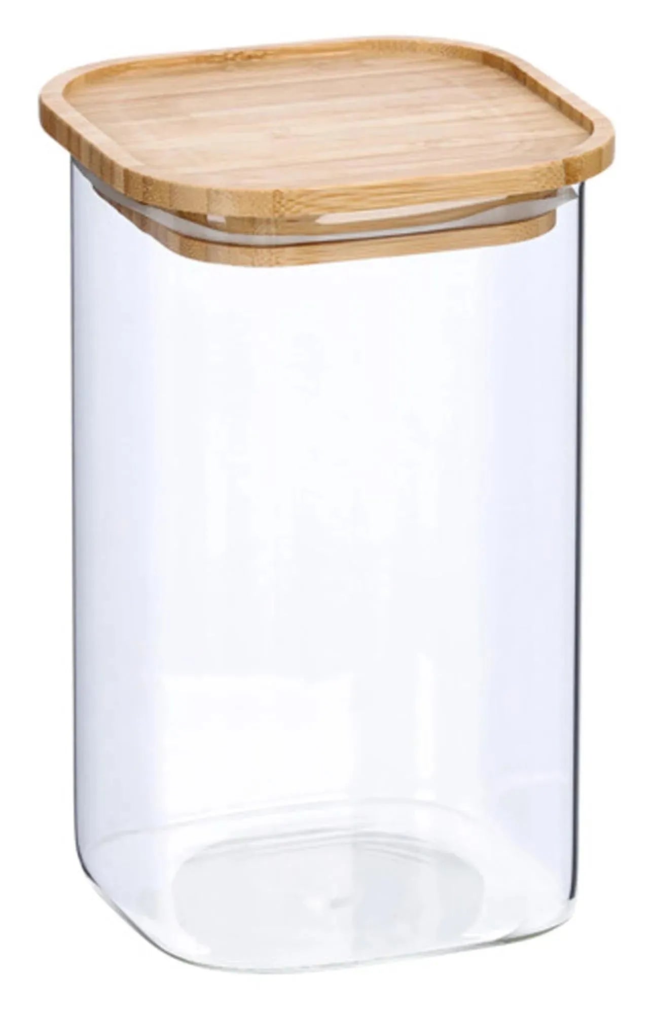 Vorratsglas mit Bambusdeckel 1400 ml, Aufbewahrungsdose, KAQTU Design