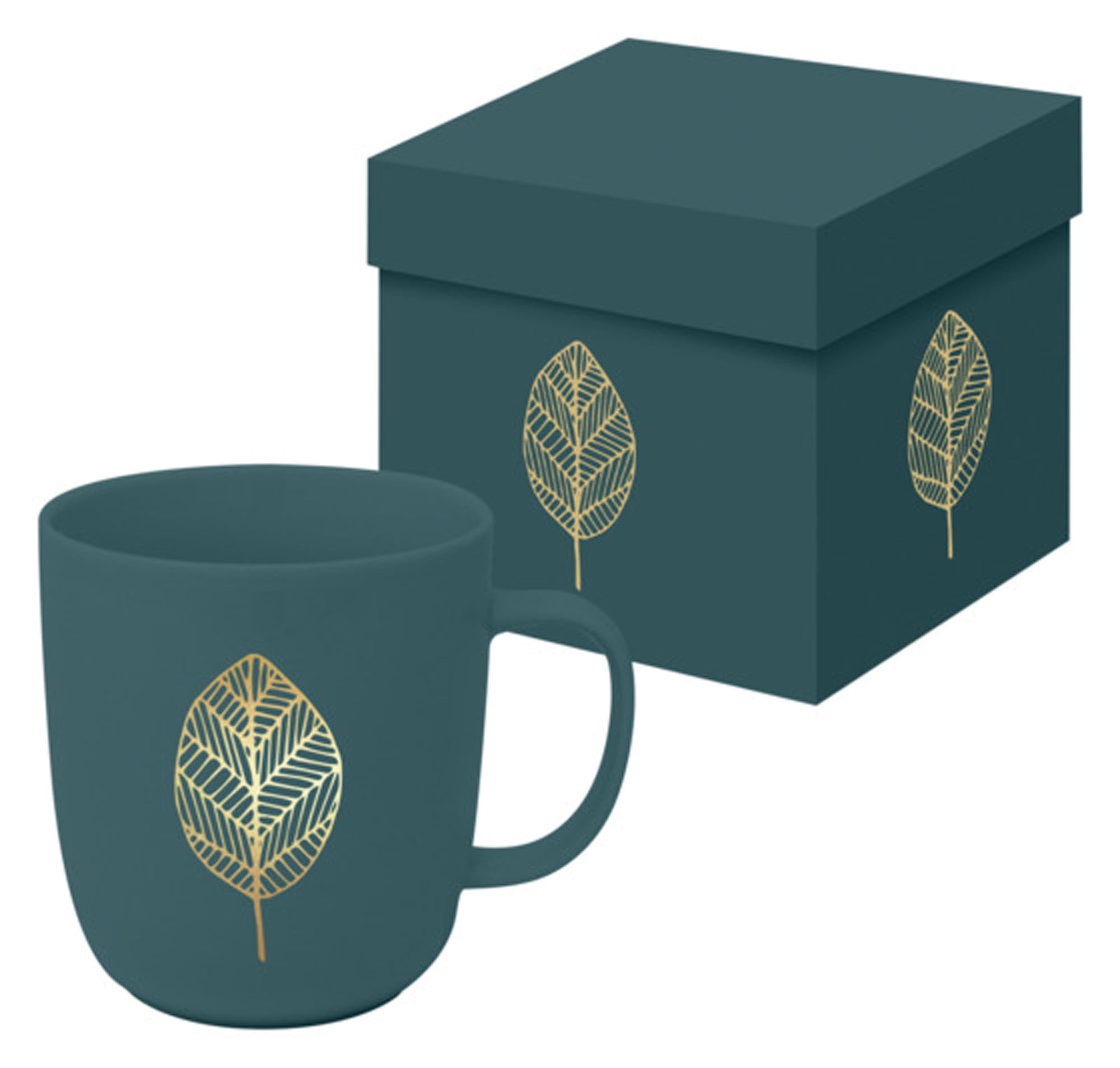 Mug Matte Pure Gold Leaves in  präsentiert im Onlineshop von KAQTU Design AG. Glas ist von PPD