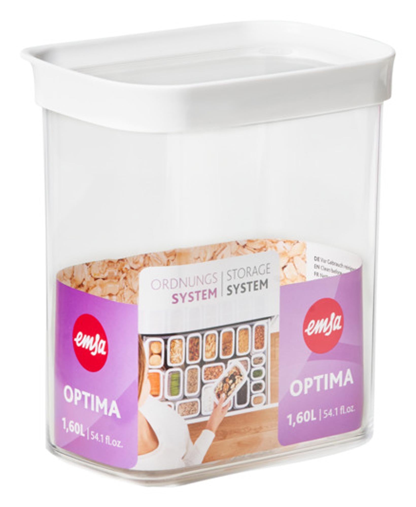 Dose Optima rechteckig 1.6l hoch in  präsentiert im Onlineshop von KAQTU Design AG. Aufbewahrungsdose ist von EMSA