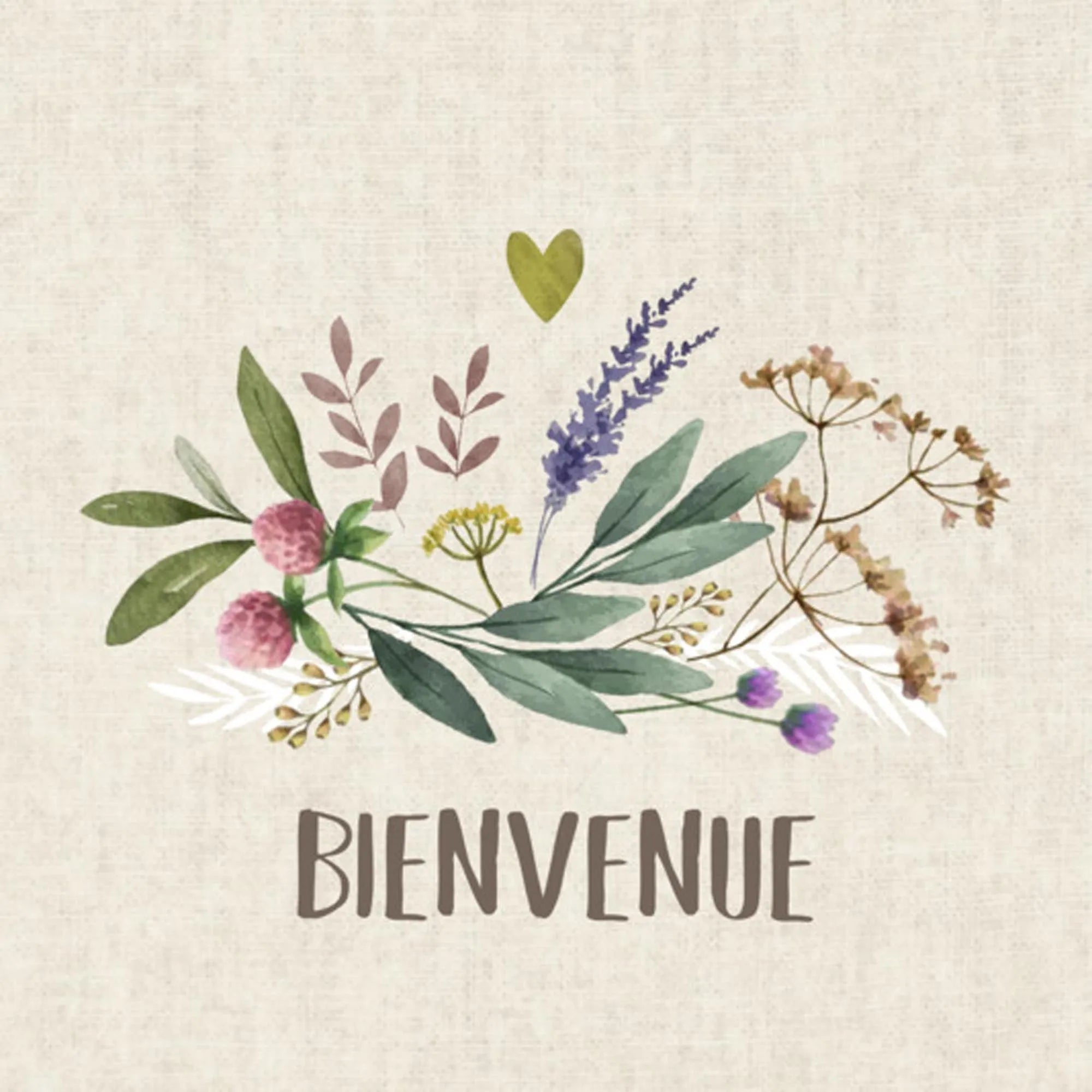 Servietten Provence Bienvenue 33x33 cm in  präsentiert im Onlineshop von KAQTU Design AG. Servietten ist von PPD