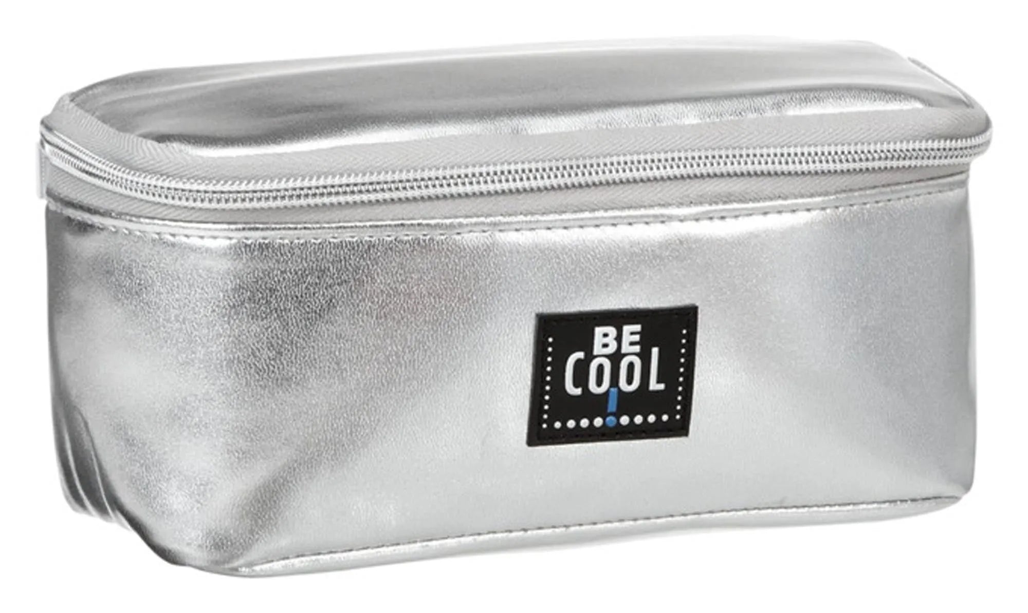 Kompakte 1.5 l Kühltasche in Silber von BE COOL: Ideal für kühle Snacks & Getränke unterwegs. Stilvoll, isoliert & wasserabweisend.