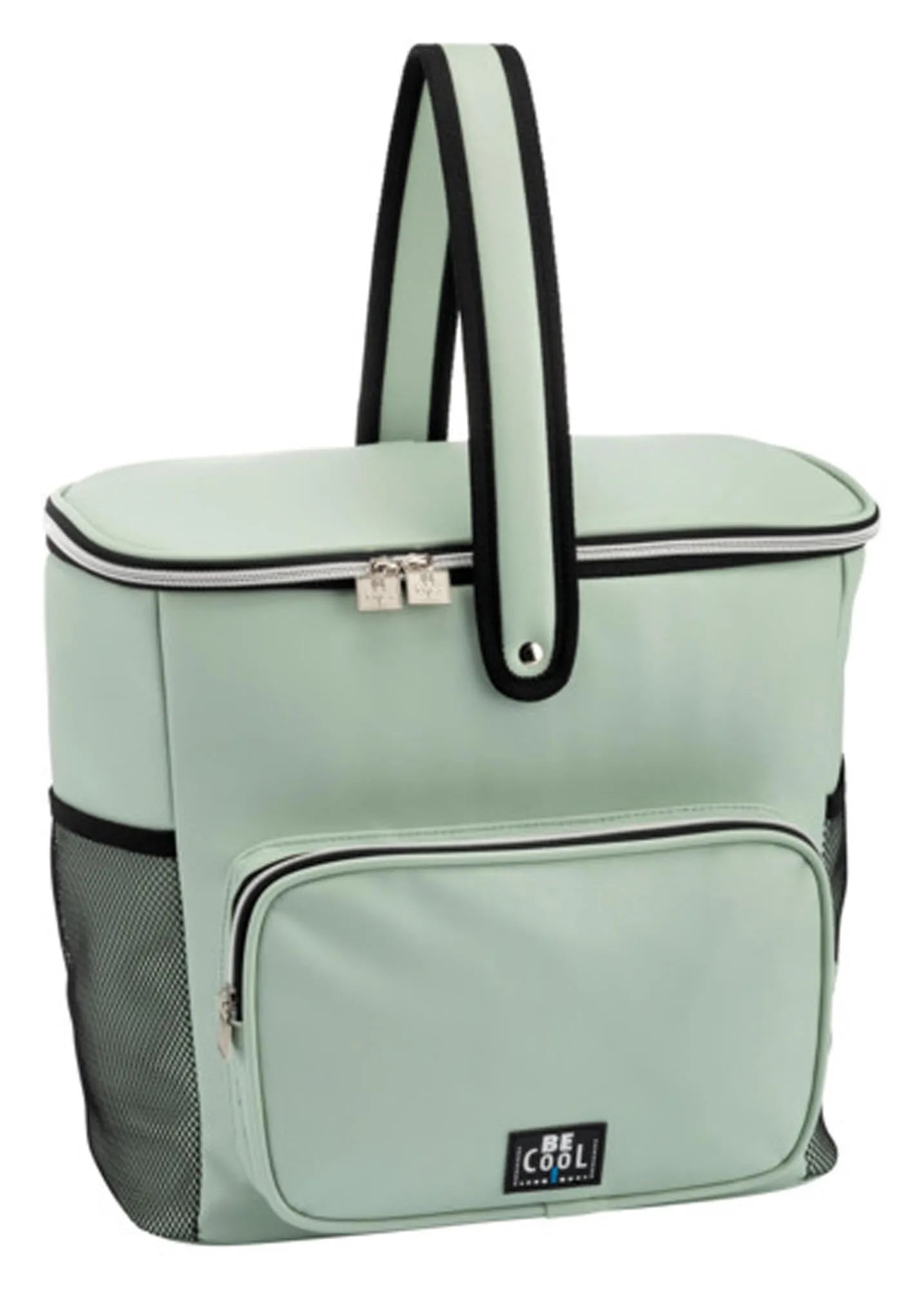 Kühltasche Mintgrün 17,5L von BE COOL: Perfekt isoliert, robust, stilvoll für Picknicks & Reisen.