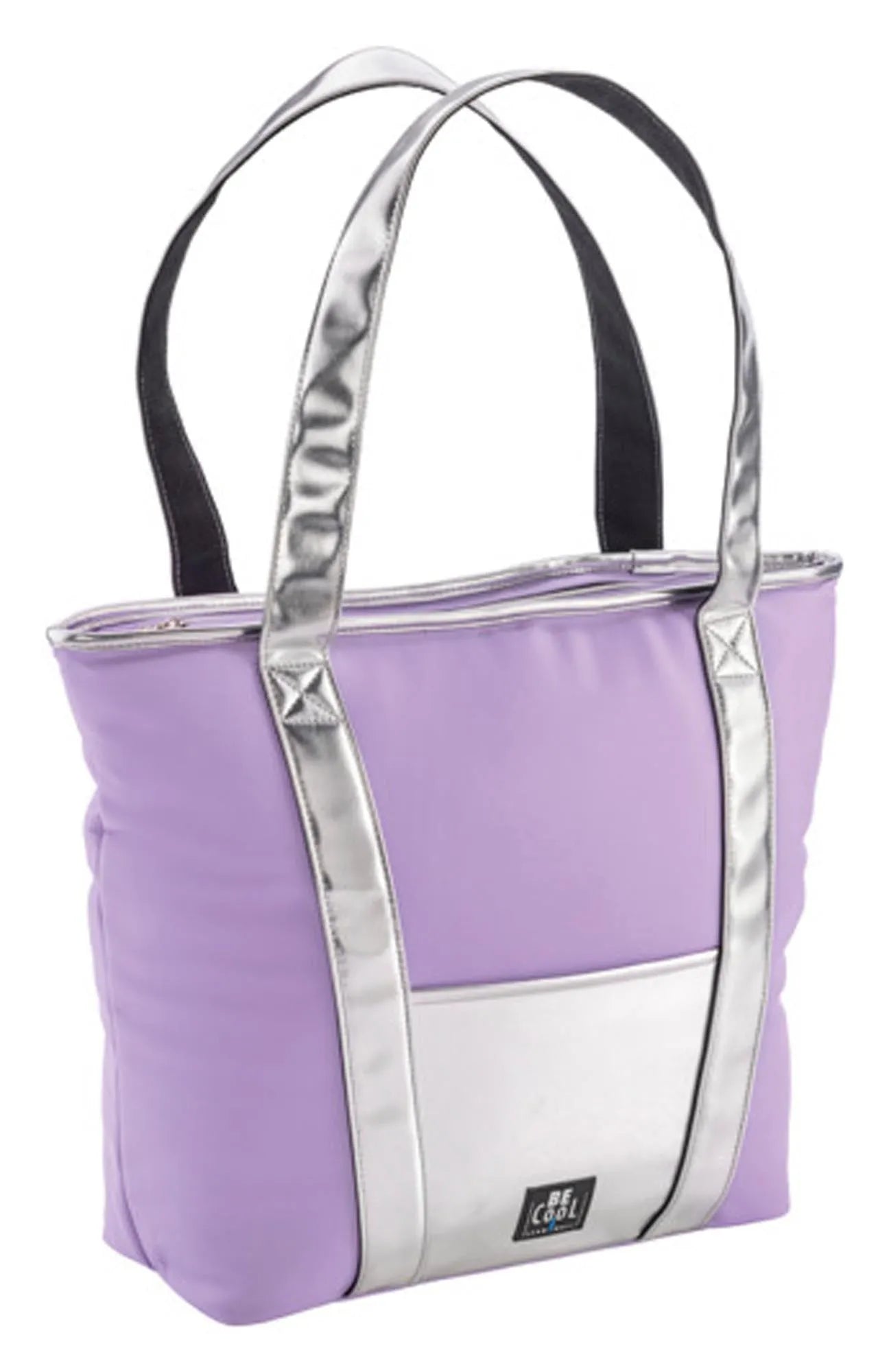 Elegante Kühltasche Lavendel/Silver 18.5 l von BE COOL: Stilvoll, langlebig, ideal für frische Einkäufe unterwegs.