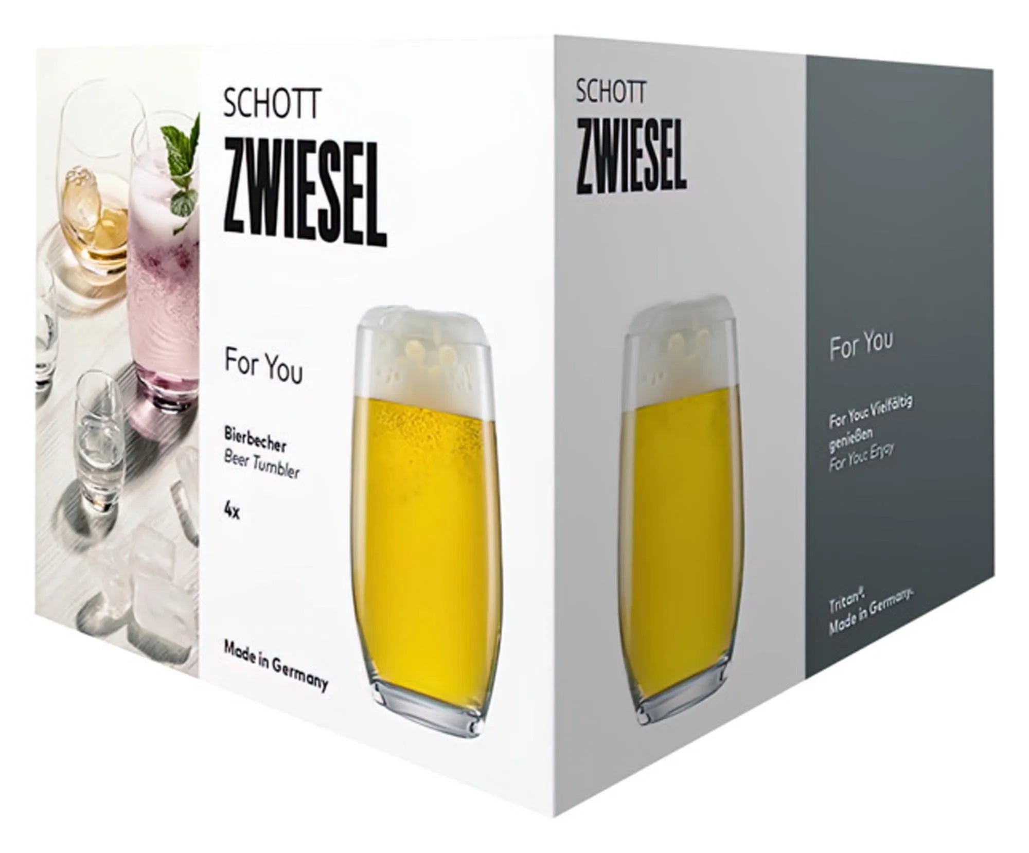 Stilvolle Bierbecher For You 14 von SCHOTT ZWIESEL im 4er-Set.