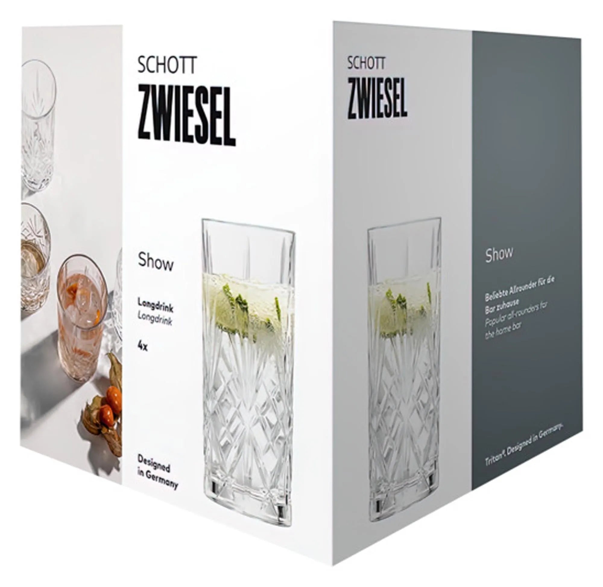 Stilvolles Longdrinkglas-Set Show 79 von SCHOTT ZWIESEL, 4er-Pack.