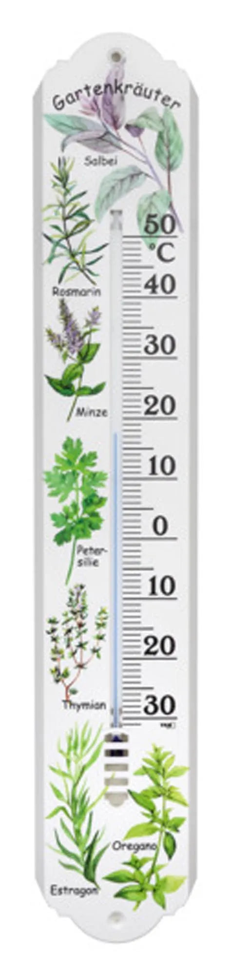 Analoges Thermometer mit Kräutermotiv für Innen und Außen von TFA.